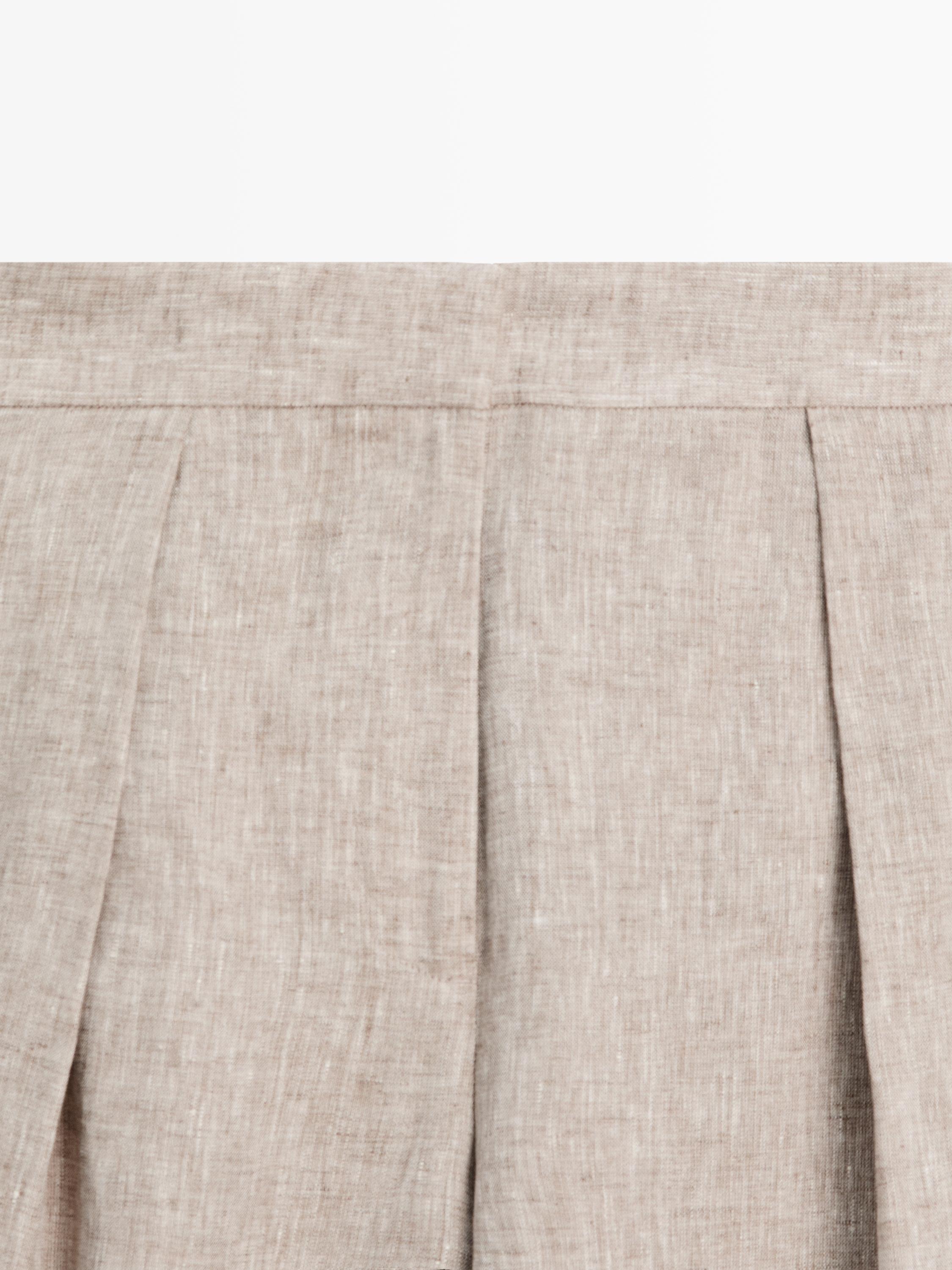 Suit trousers with buckle detail — BEIGE