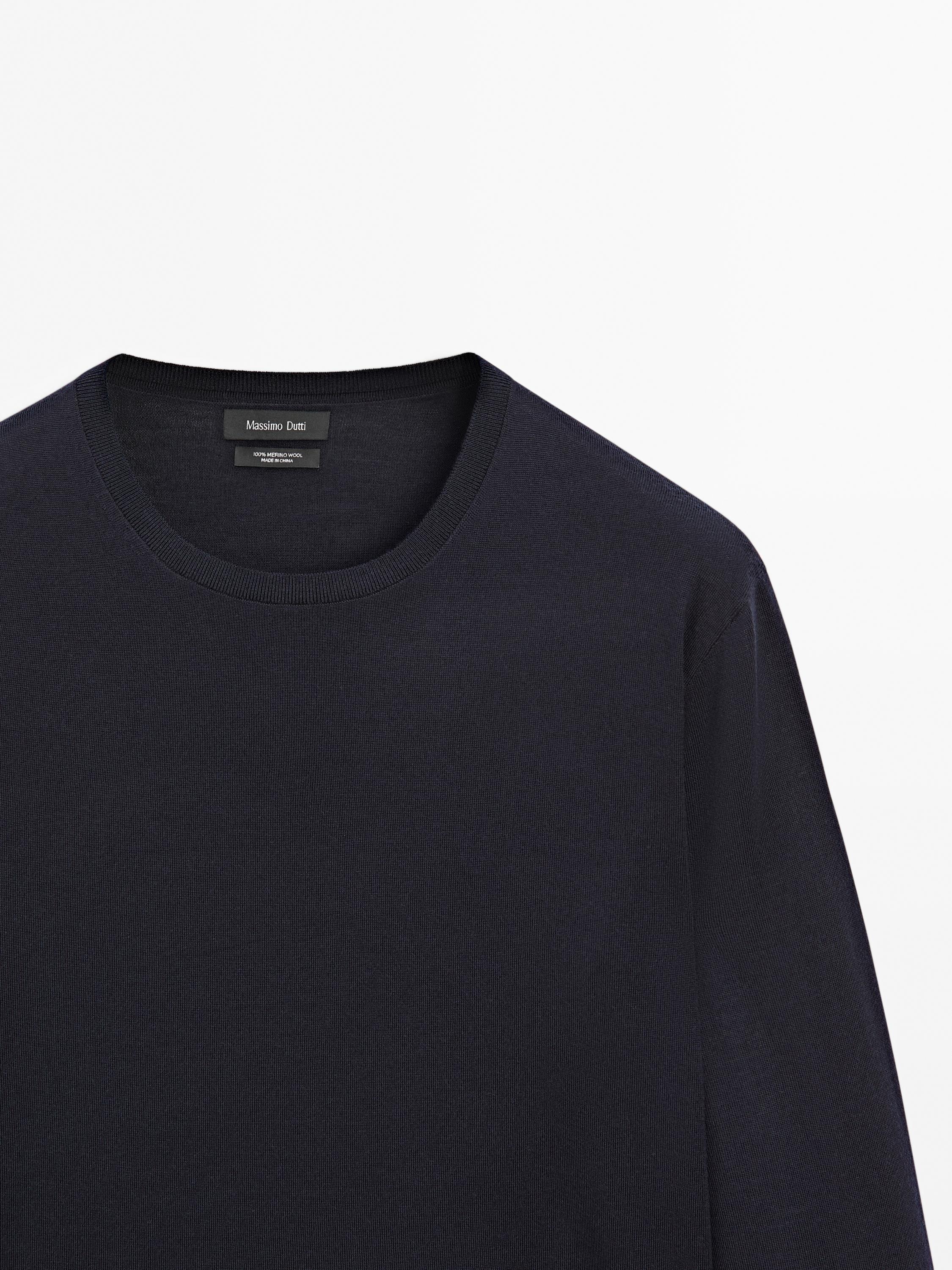 100% merino wool knit sweater