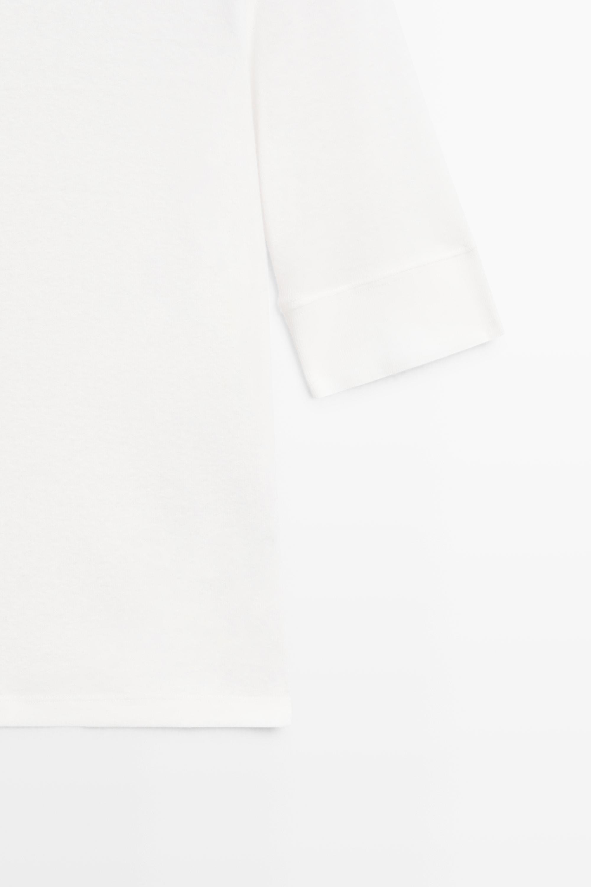 100% cotton scoop neck T-shirt — Off white