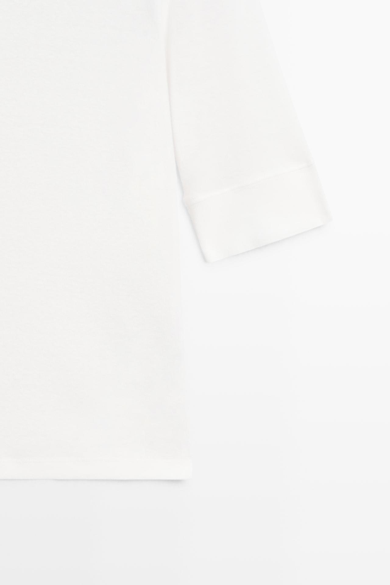 100% cotton scoop neck T-shirt — Off white
