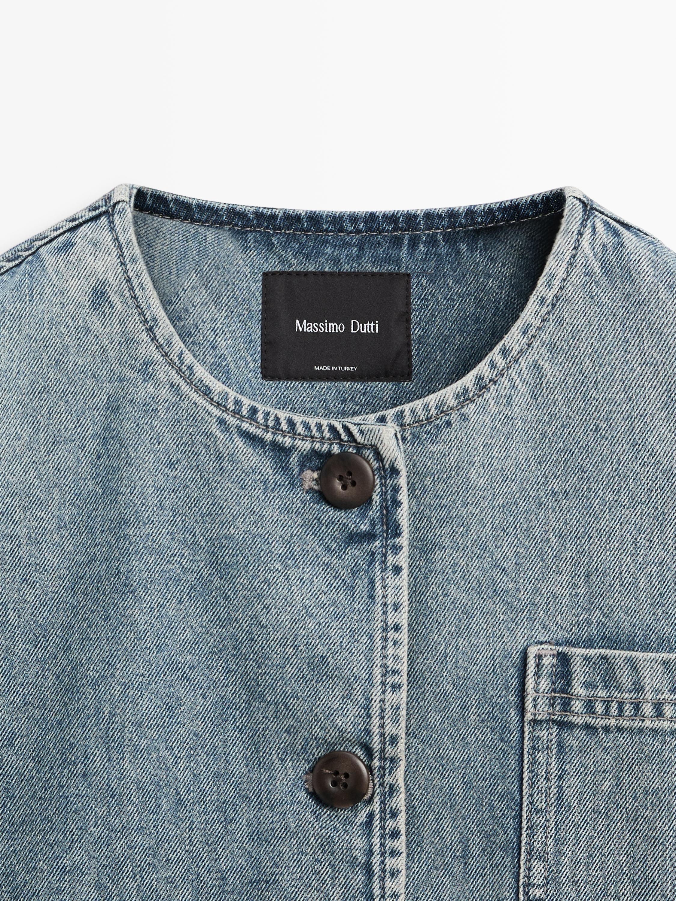 Short denim jacket — Light Blue