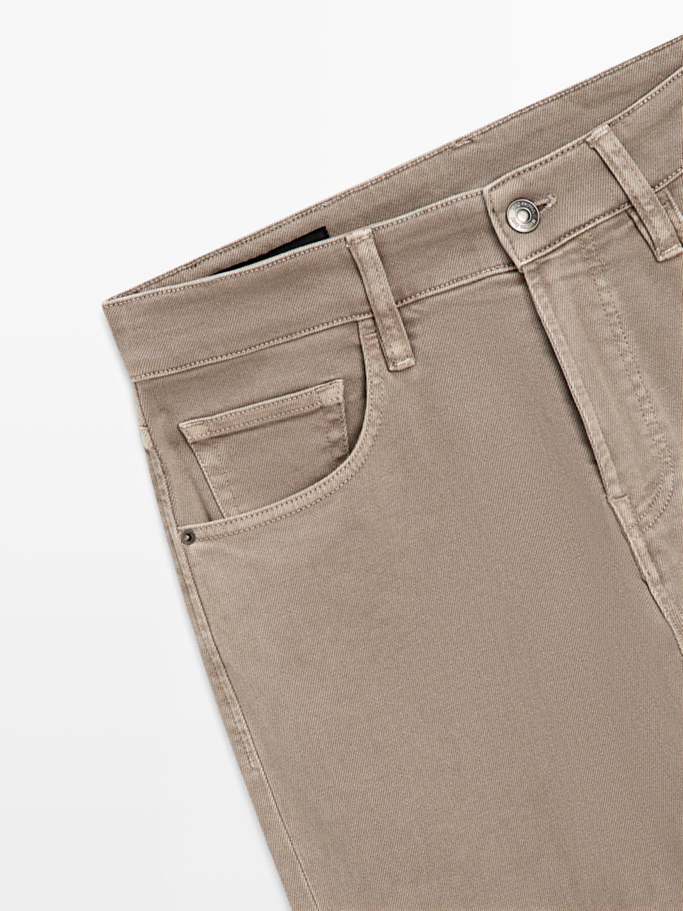 Tapered fit jeans — MINK