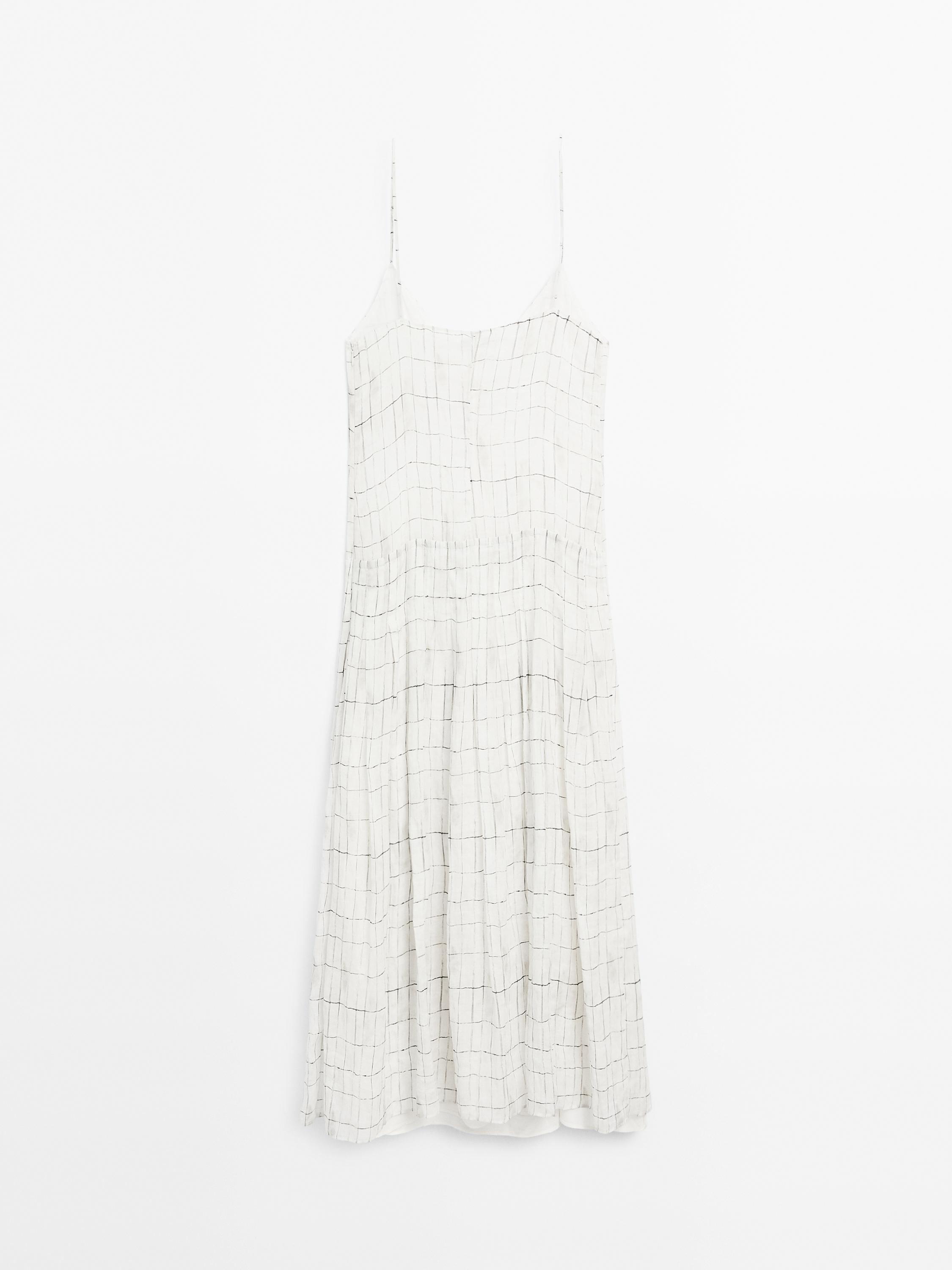 Vestido midi vuelo cuadros