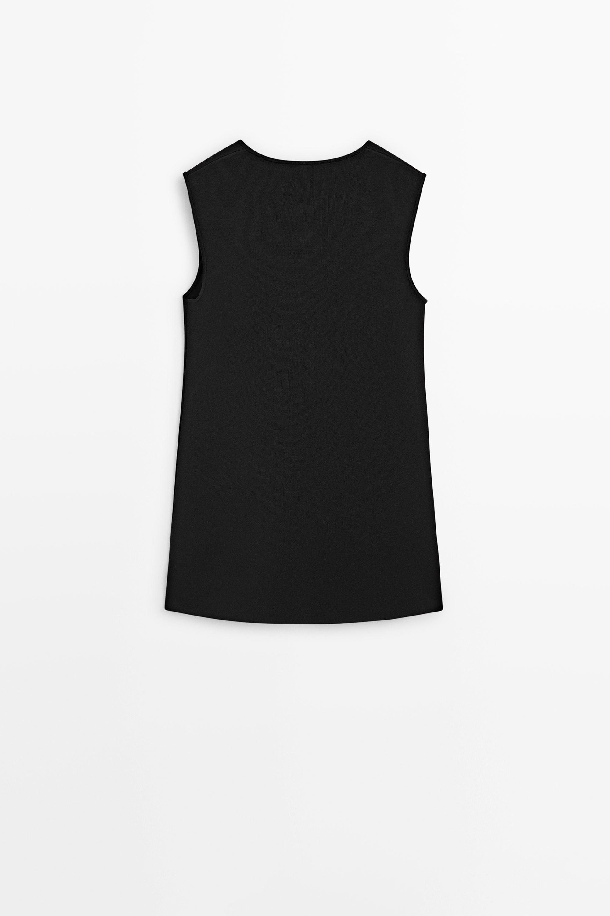 Flowing mini dress — BLACK