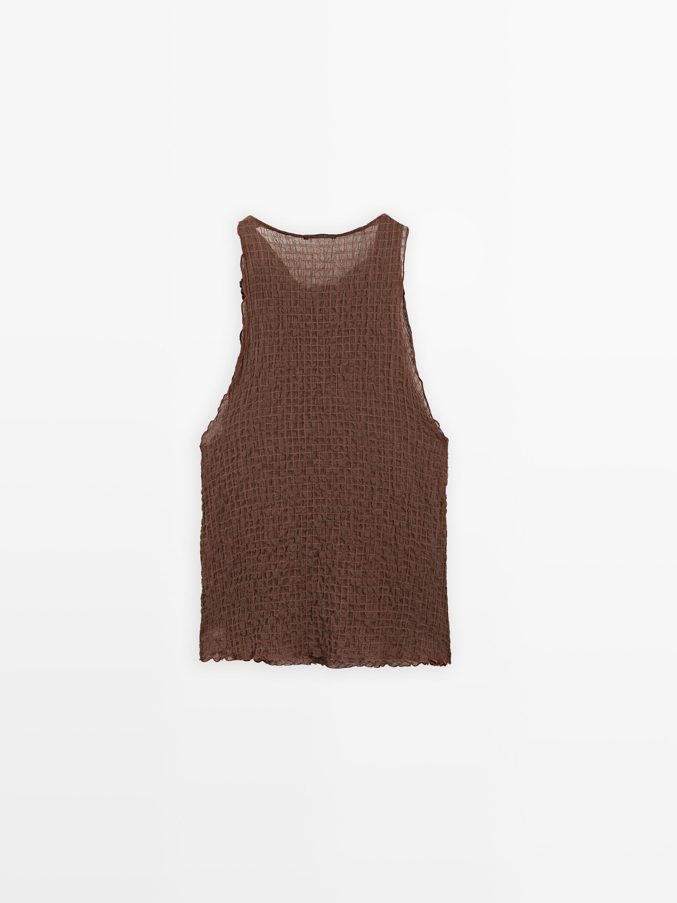 Flowing draped neck top