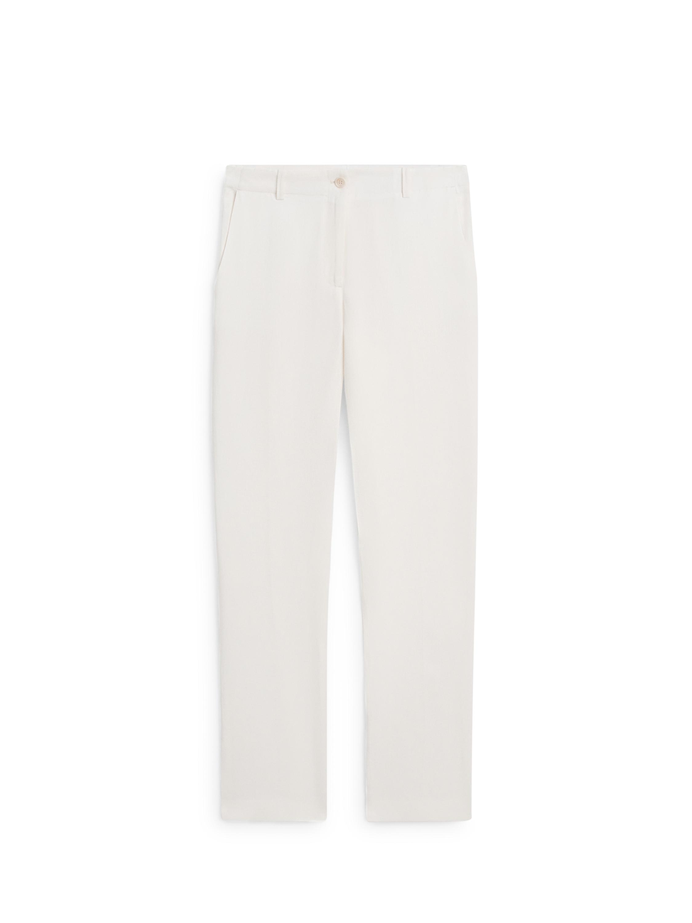 Linen suit trousers — Off white