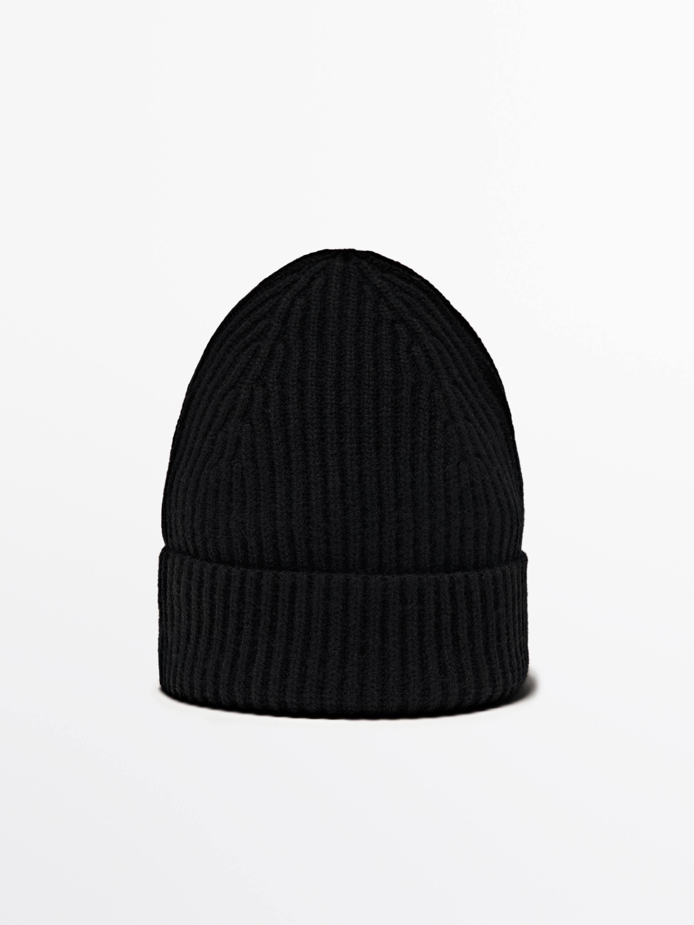 Ribbed wool blend beanie