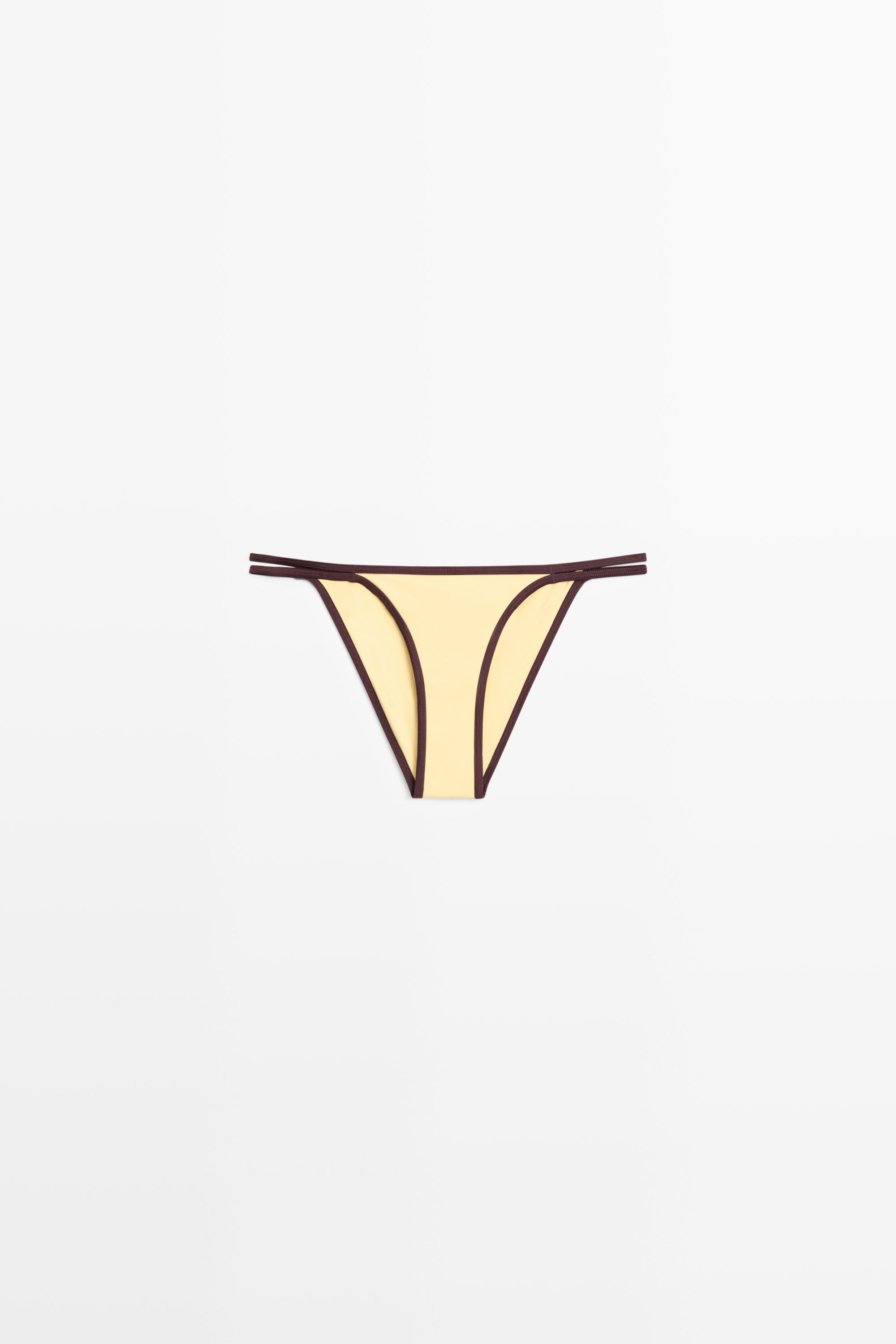 Contrast bikini bottoms