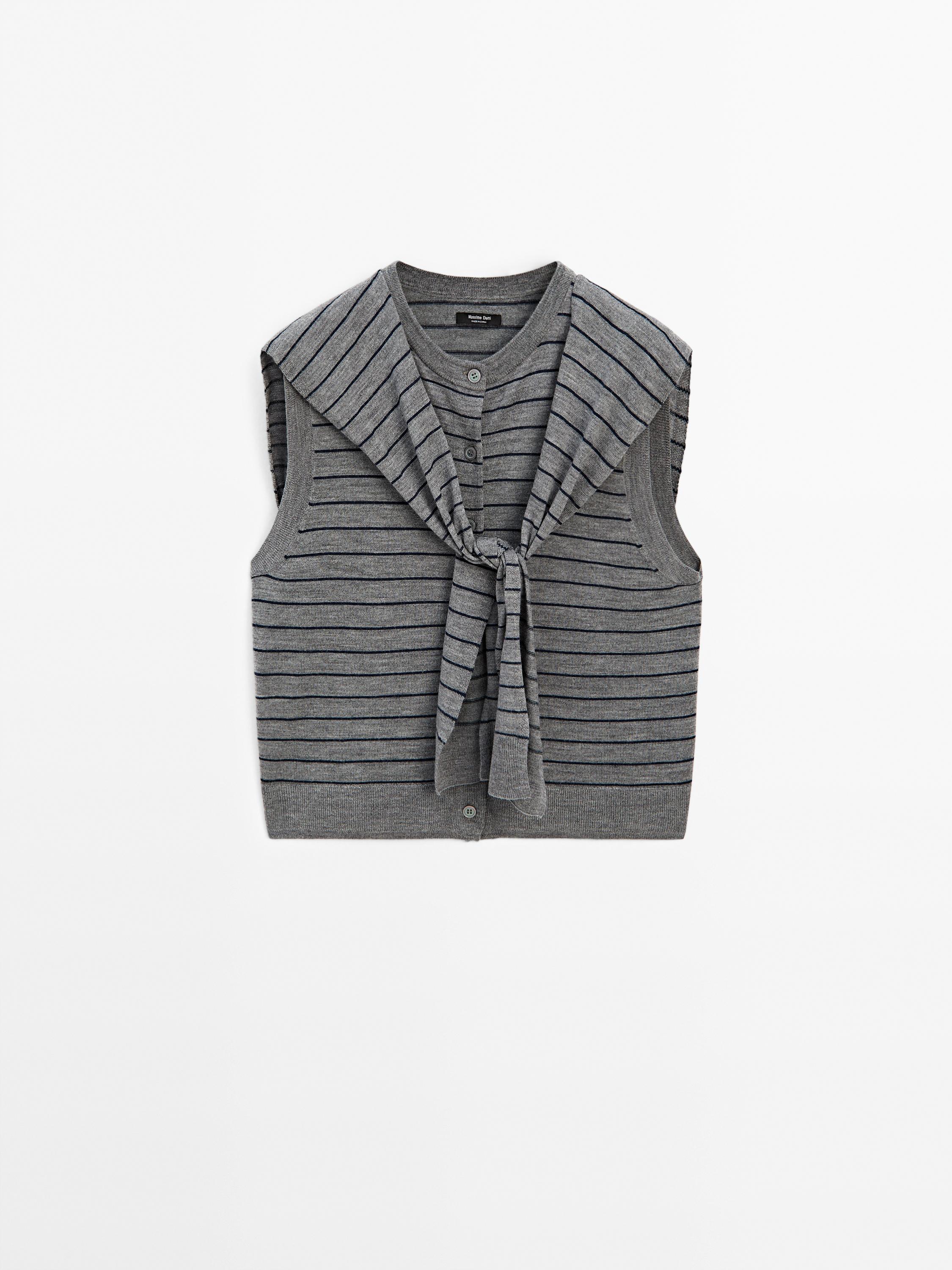 100% wool vest with sweater