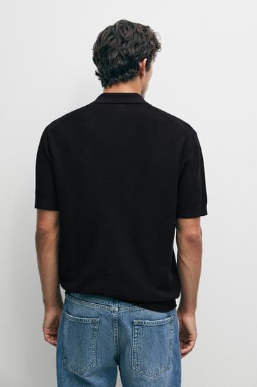 100% cotton knit polo — NAVY BLUE 5