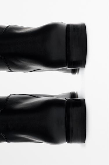 Knee-high leather boots - Made in Spain — BLACK 6