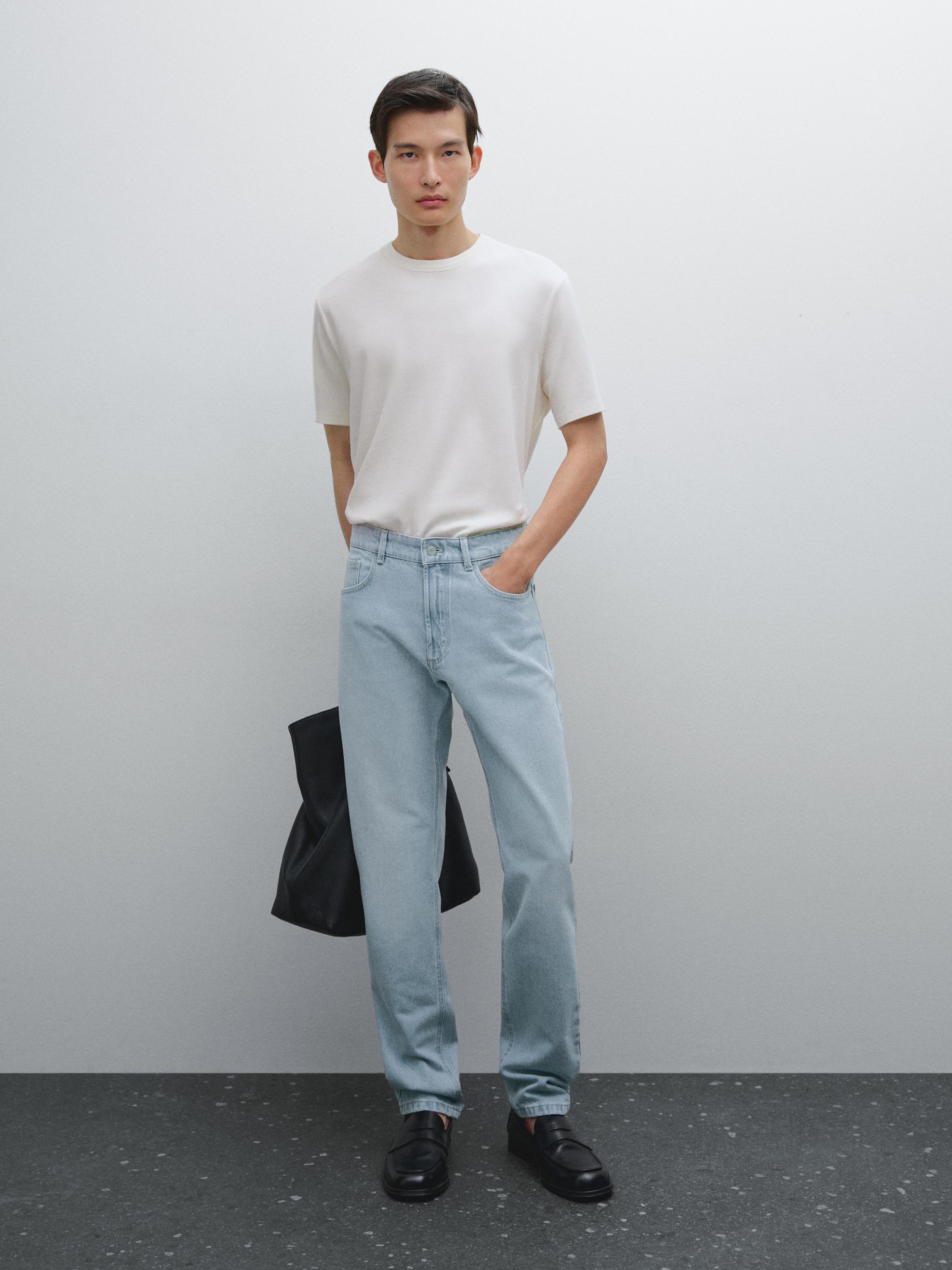 Short sleeve cotton blend T-shirt