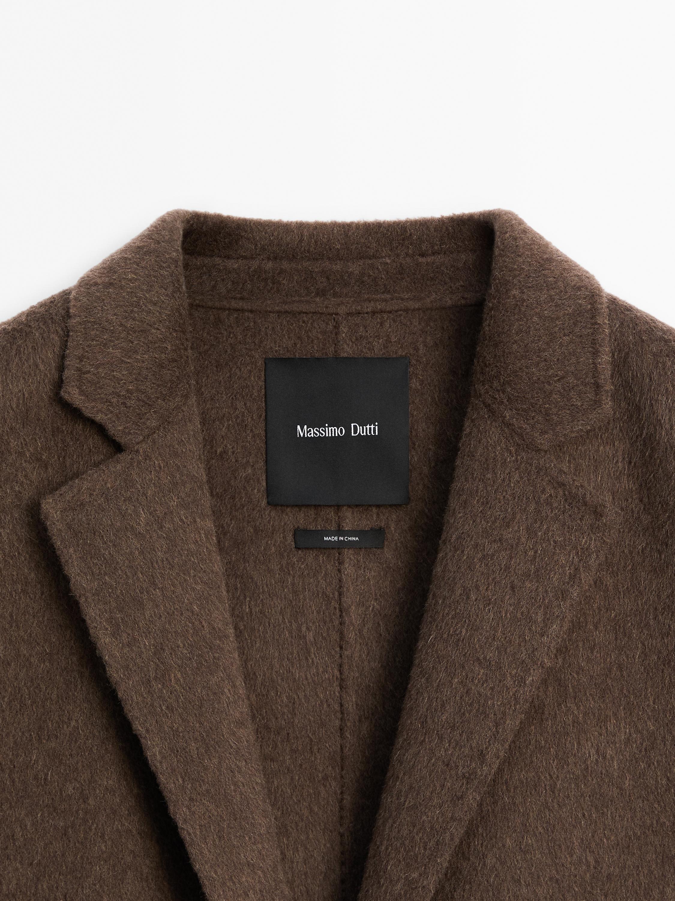 Wide wool blend blazer