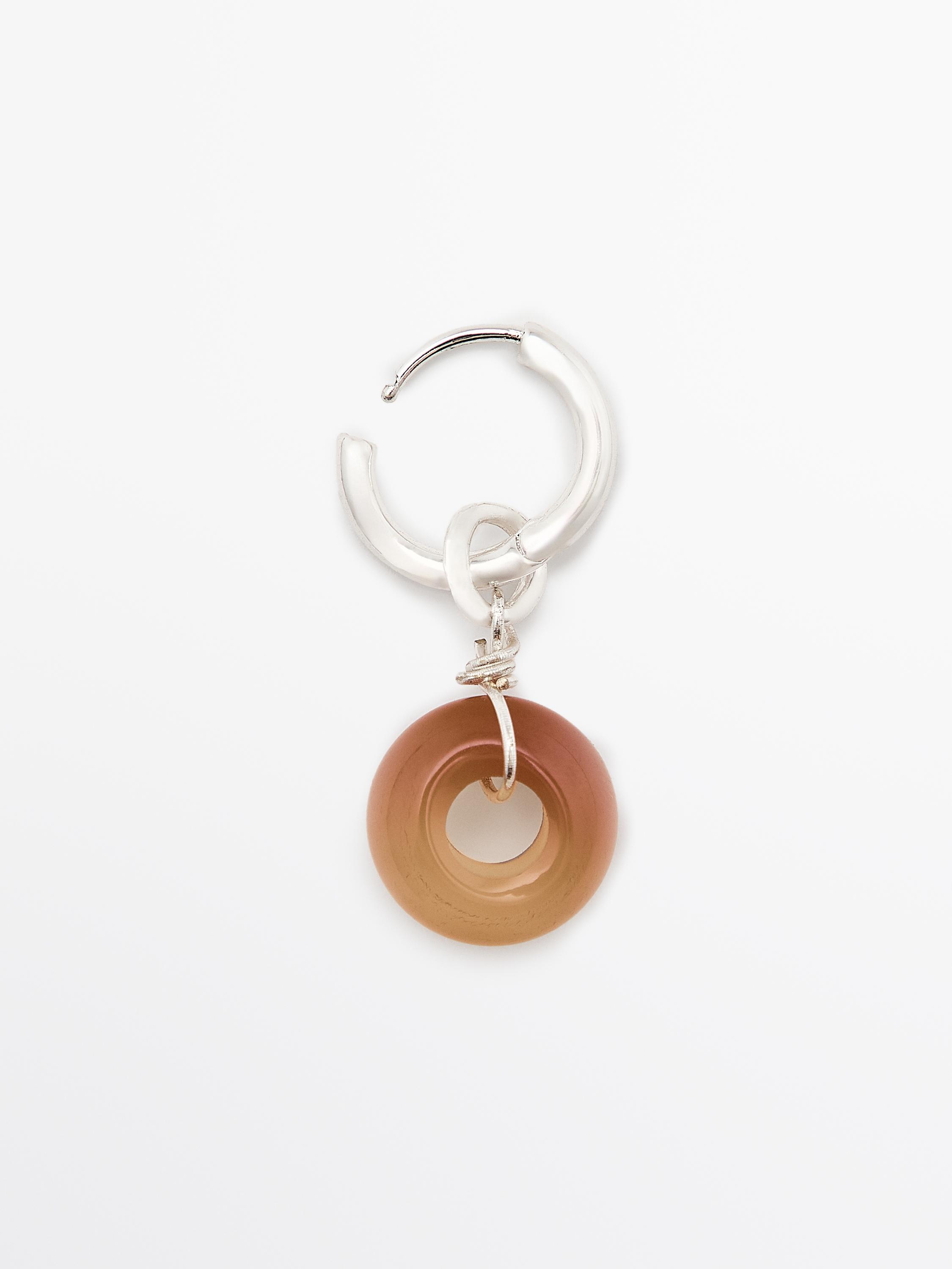 Øreringer med steinring