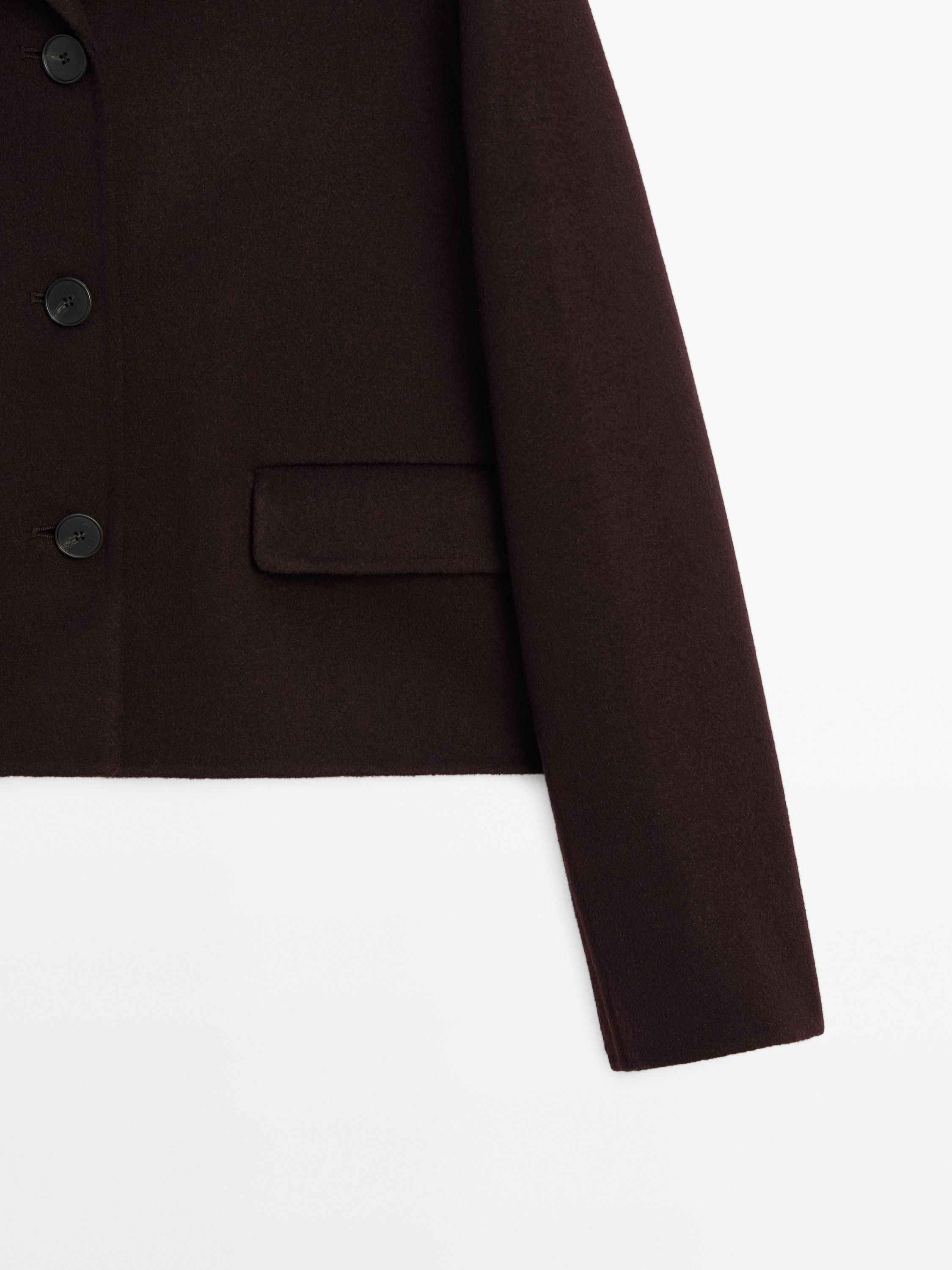 Short wool blend jacket