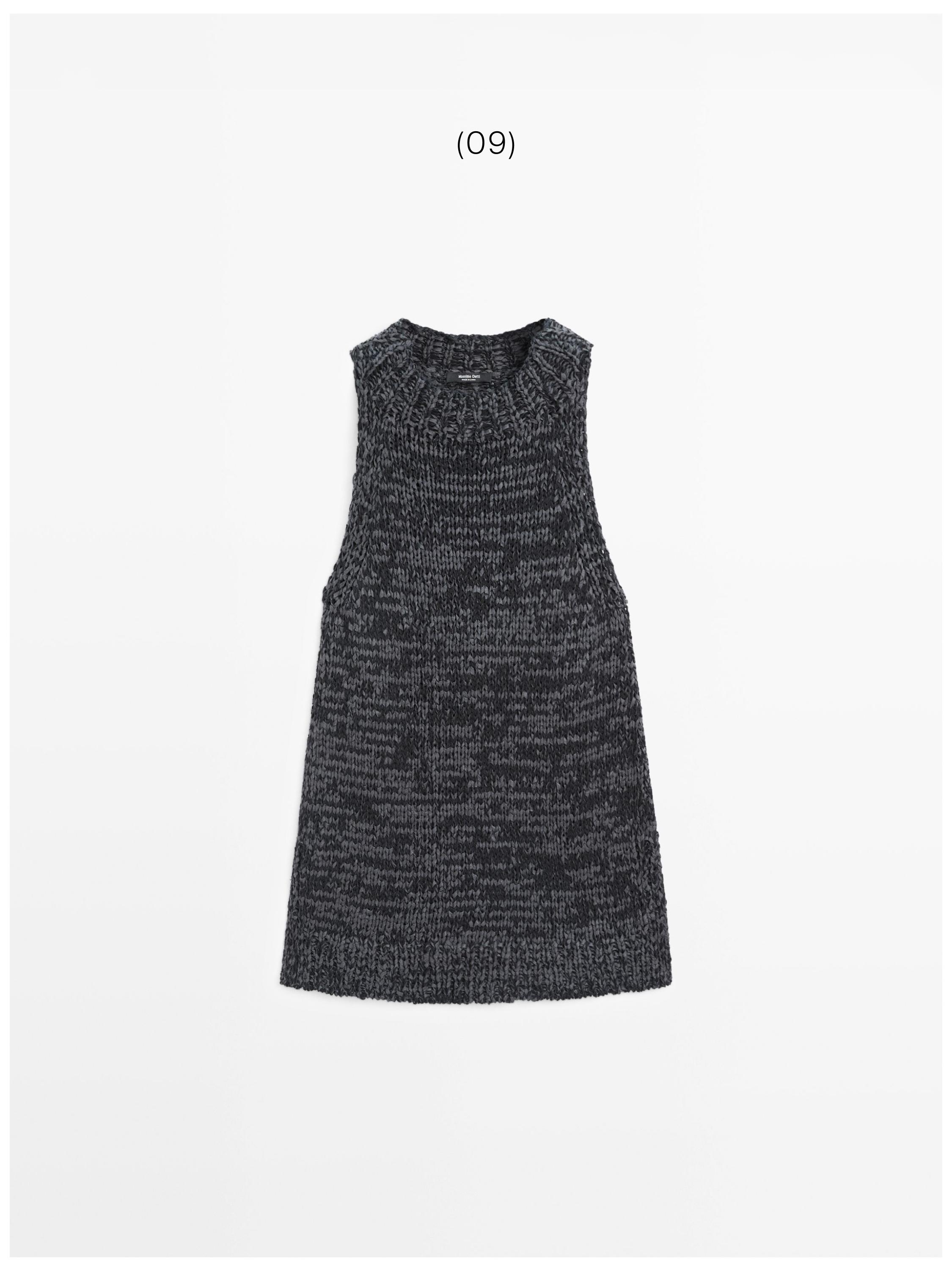 Flecked knit halter top — LEAD