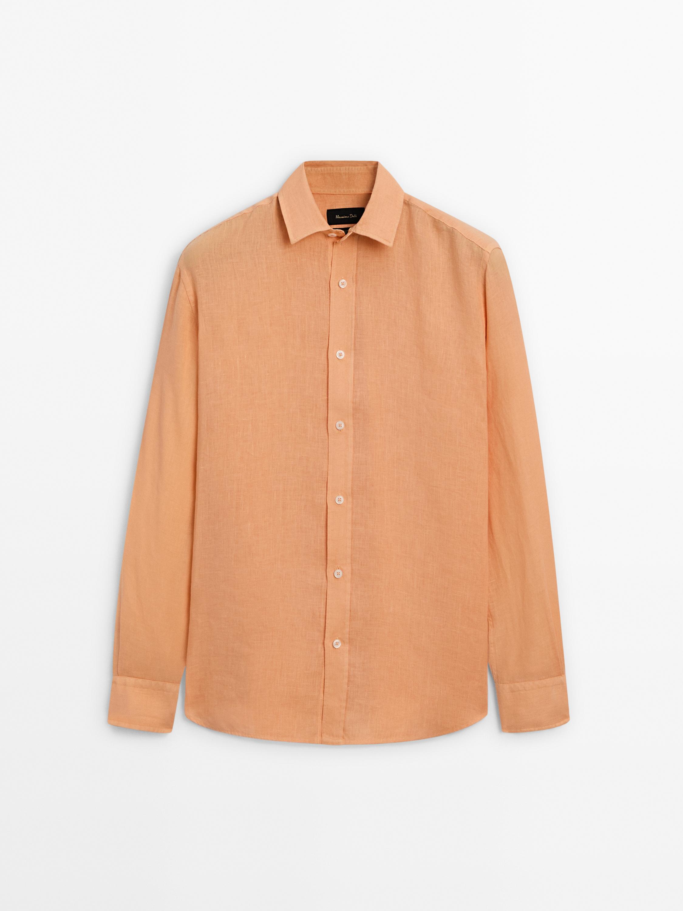 Camisa regular fit ligera lino