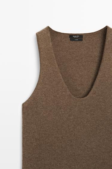 100% Cashmere Knit Top — TOFFEE 4