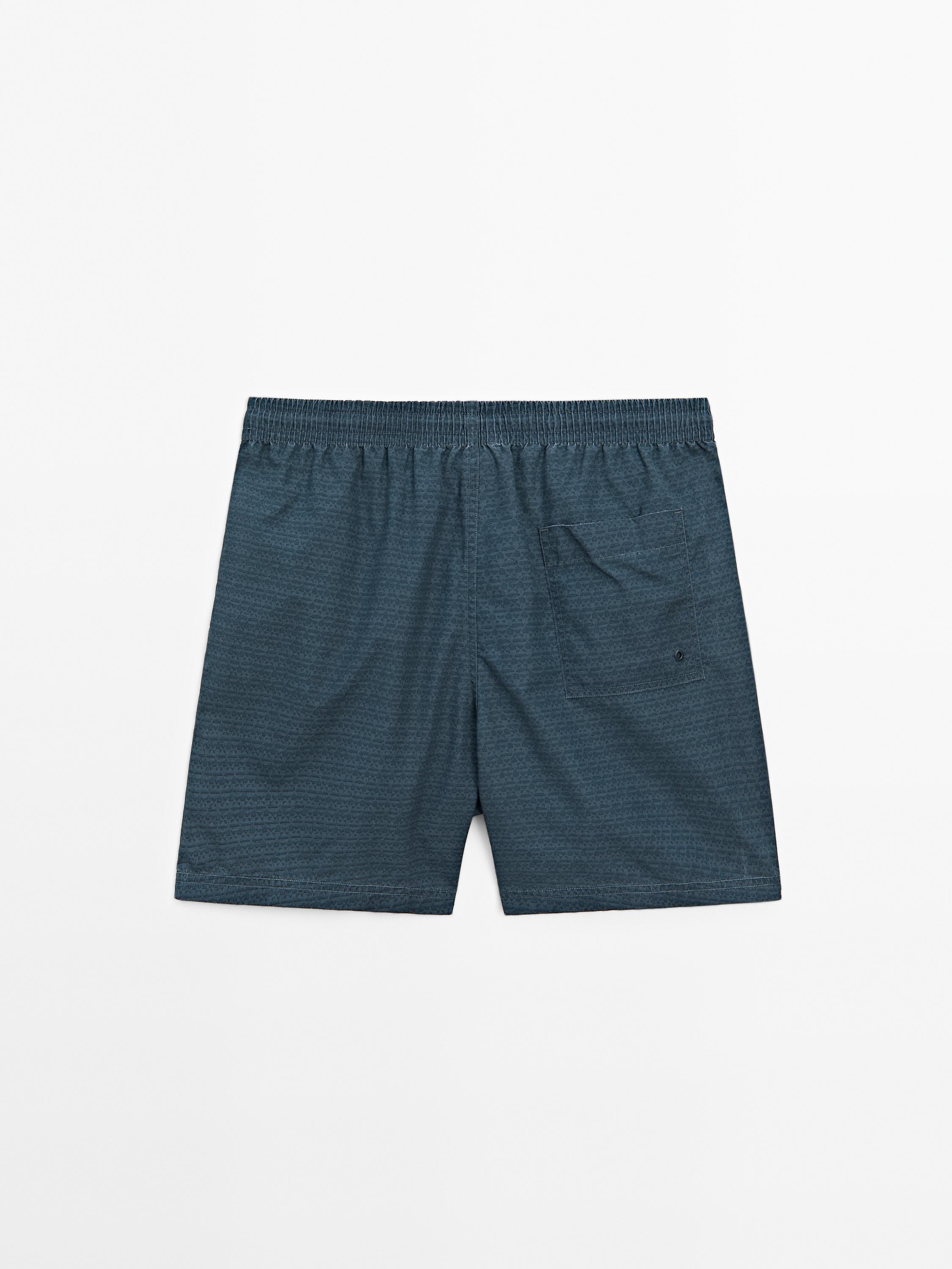 Bañador micro estampado regular fit