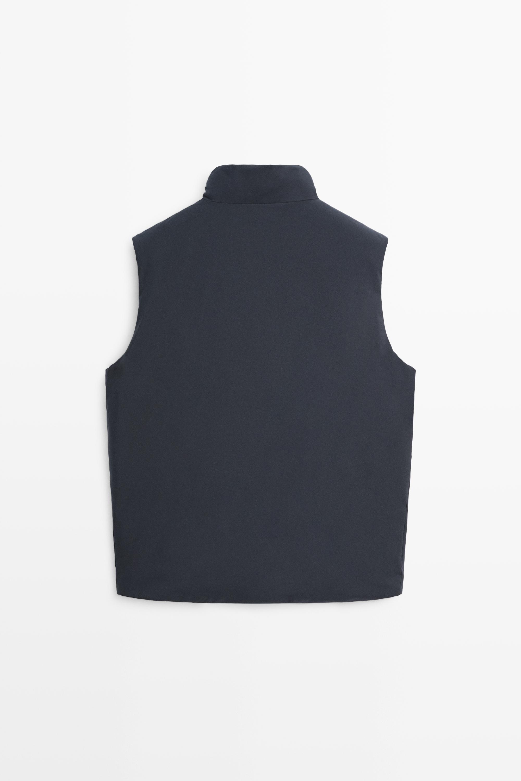 Ultra-lightweight water-repellent down gilet — NAVY BLUE