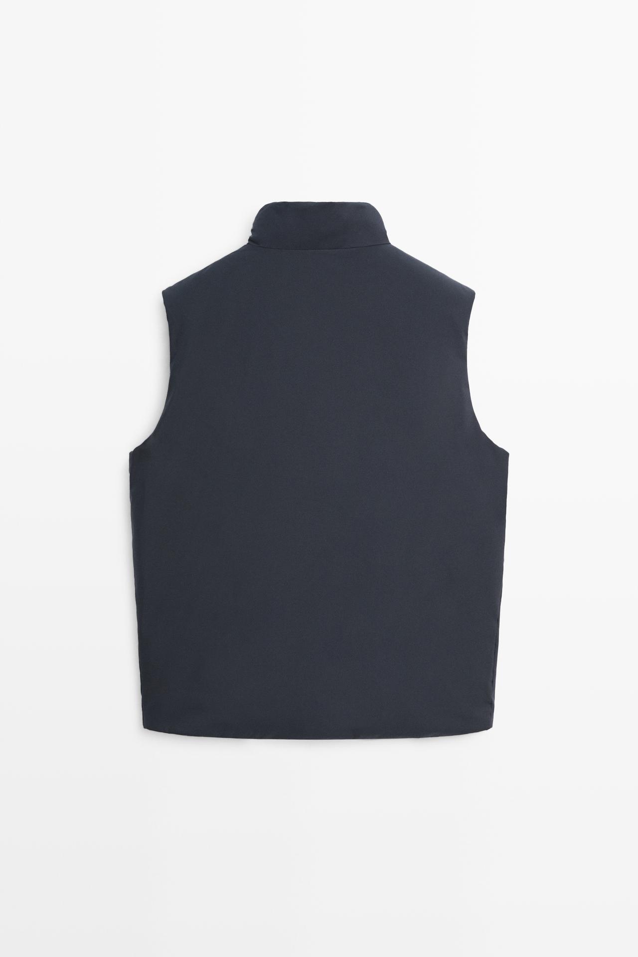 Ultra-lightweight water-repellent down gilet — NAVY BLUE
