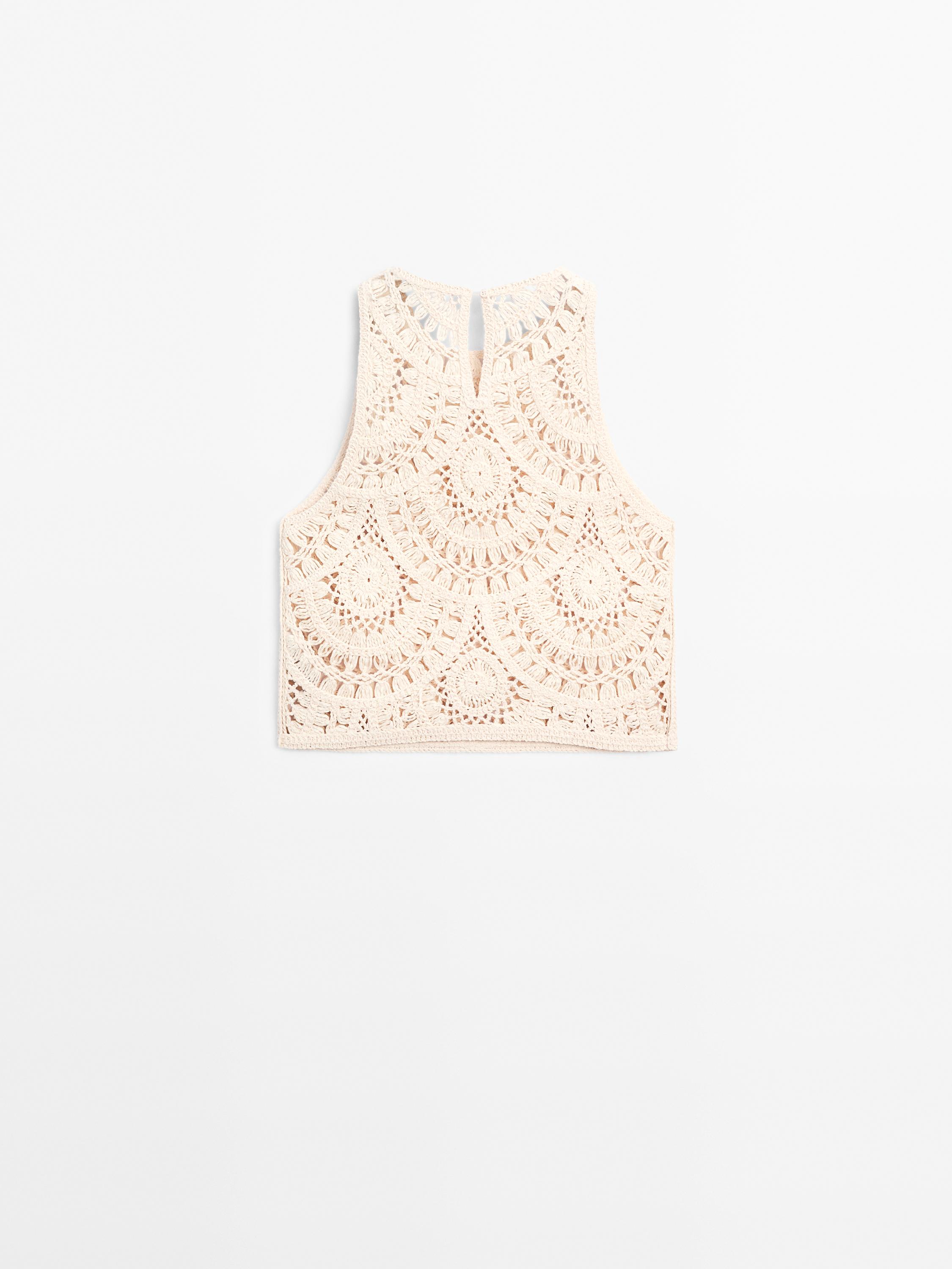 Crochet knit top