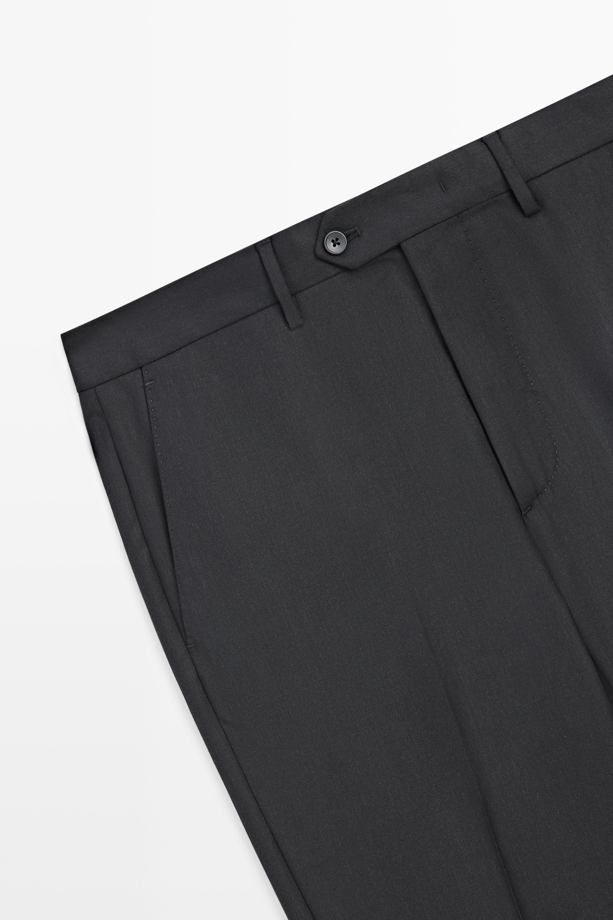 100% wool suit pants — CHARCOAL