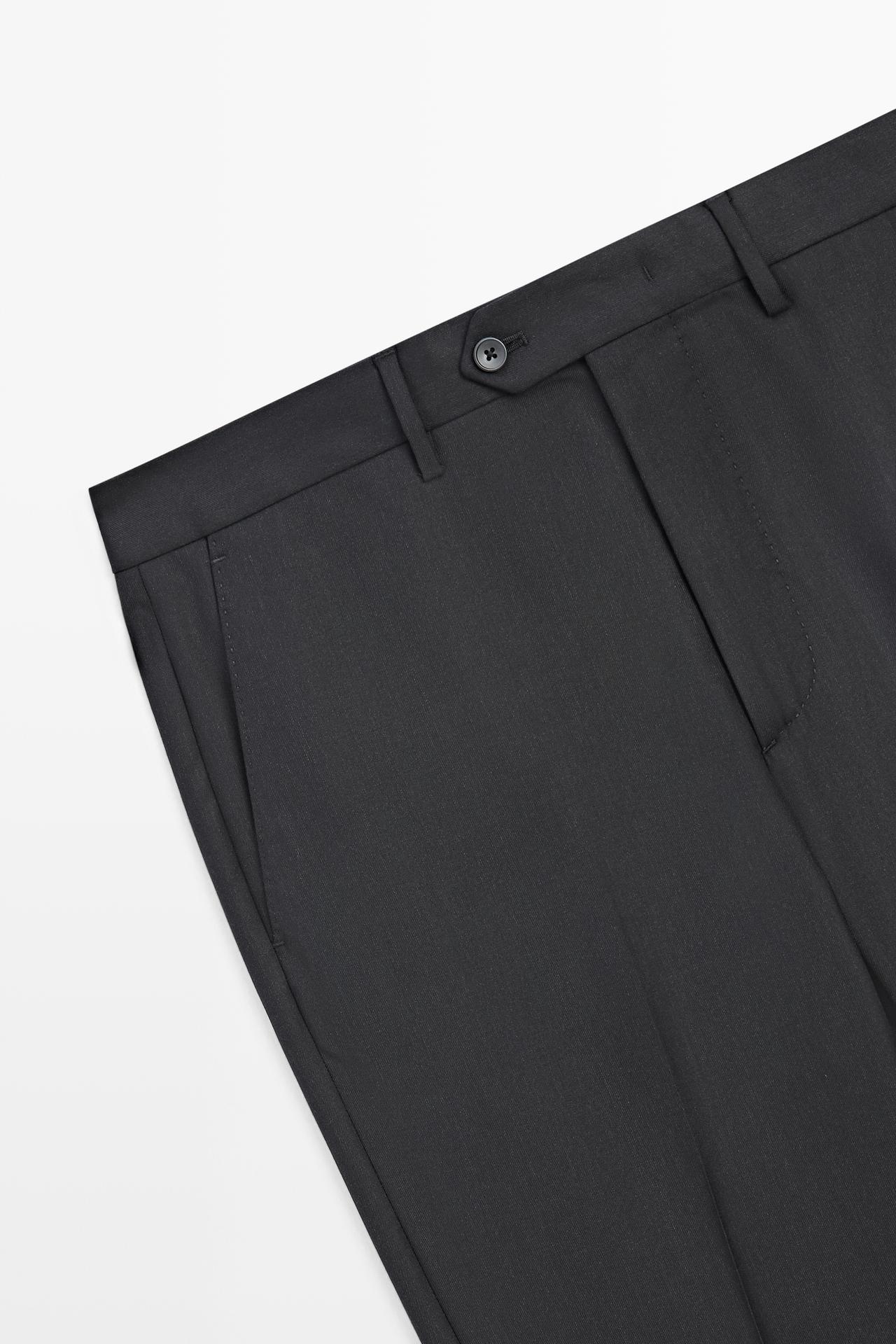 100% wool suit pants — CHARCOAL