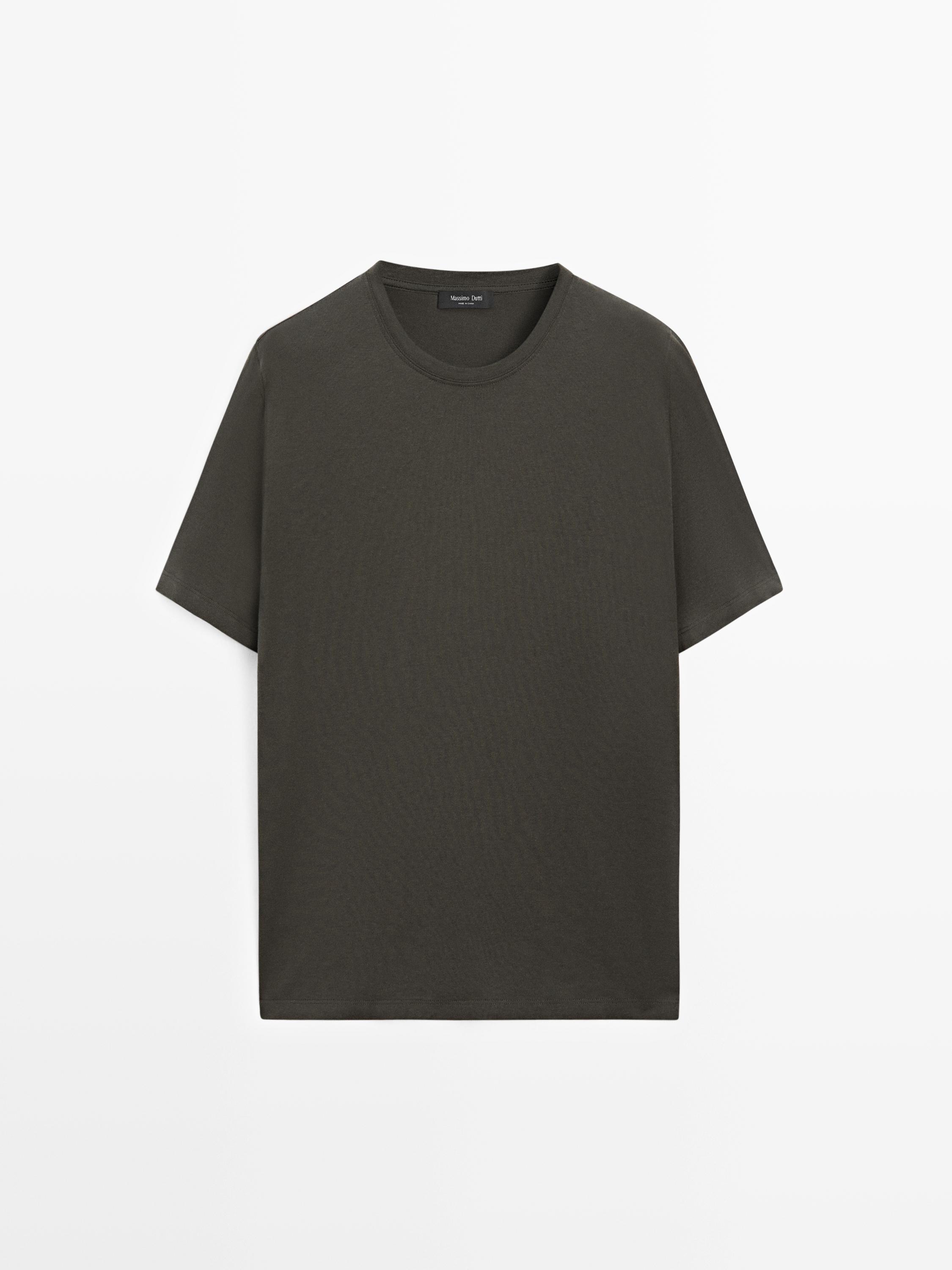 Short sleeve cotton blend T-shirt