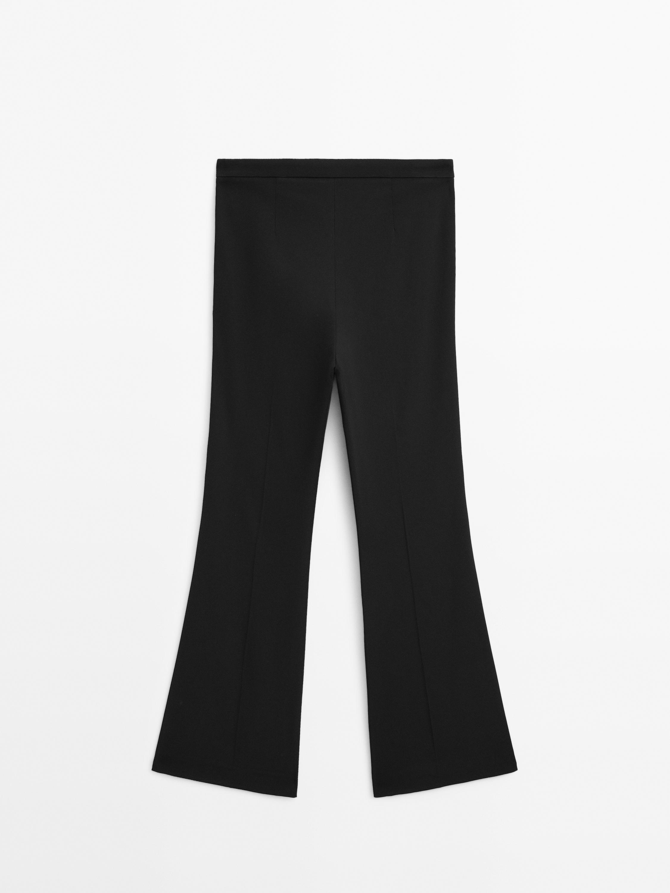 Flared trousers with pocket