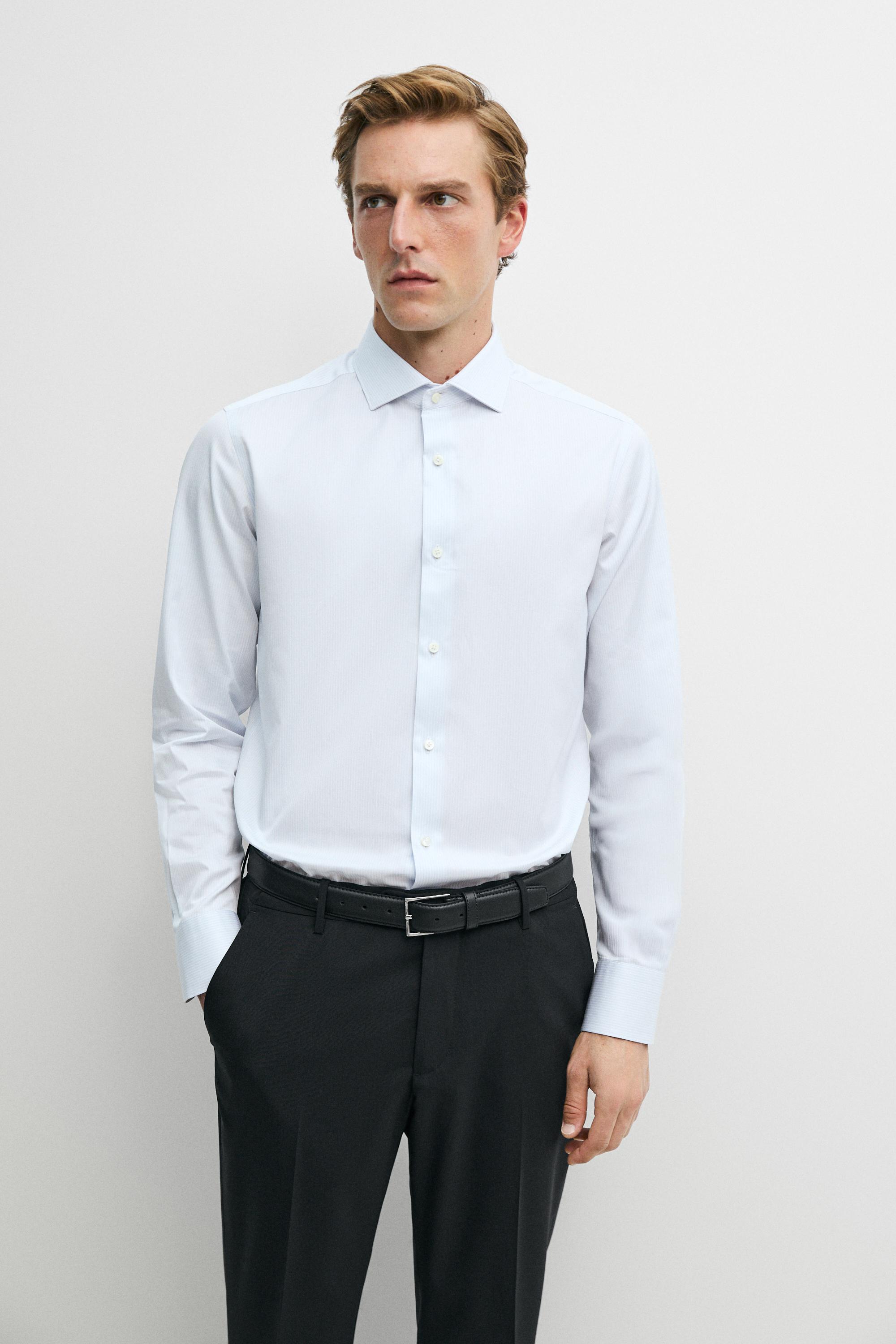 Slim fit košeľa zo 100% bavlny