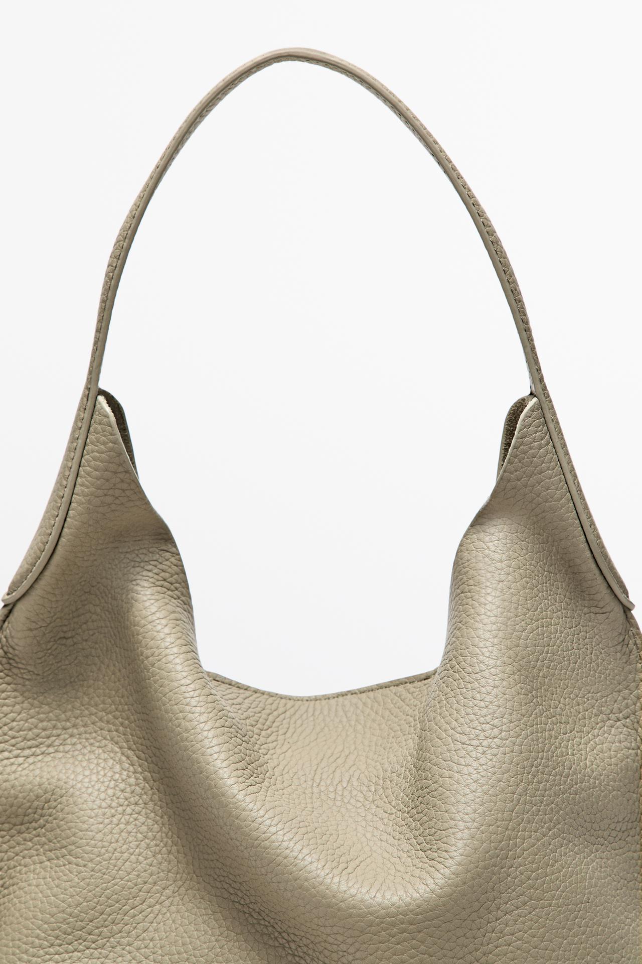 Nappa leather mini shoulder bag — MOLE BROWN