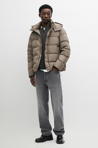 Hooded down jacket — MINK 1