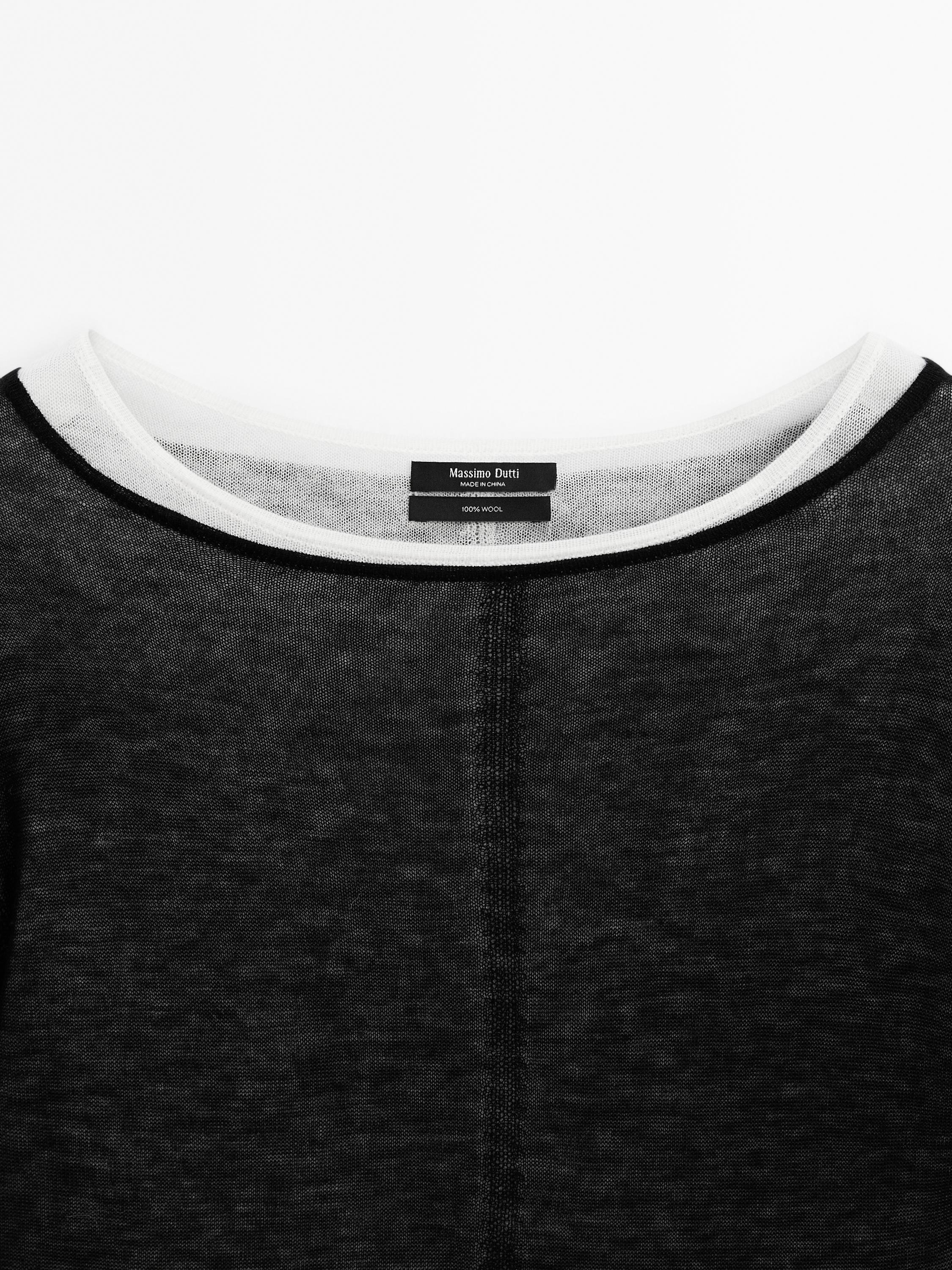 100% wool fine double sweater