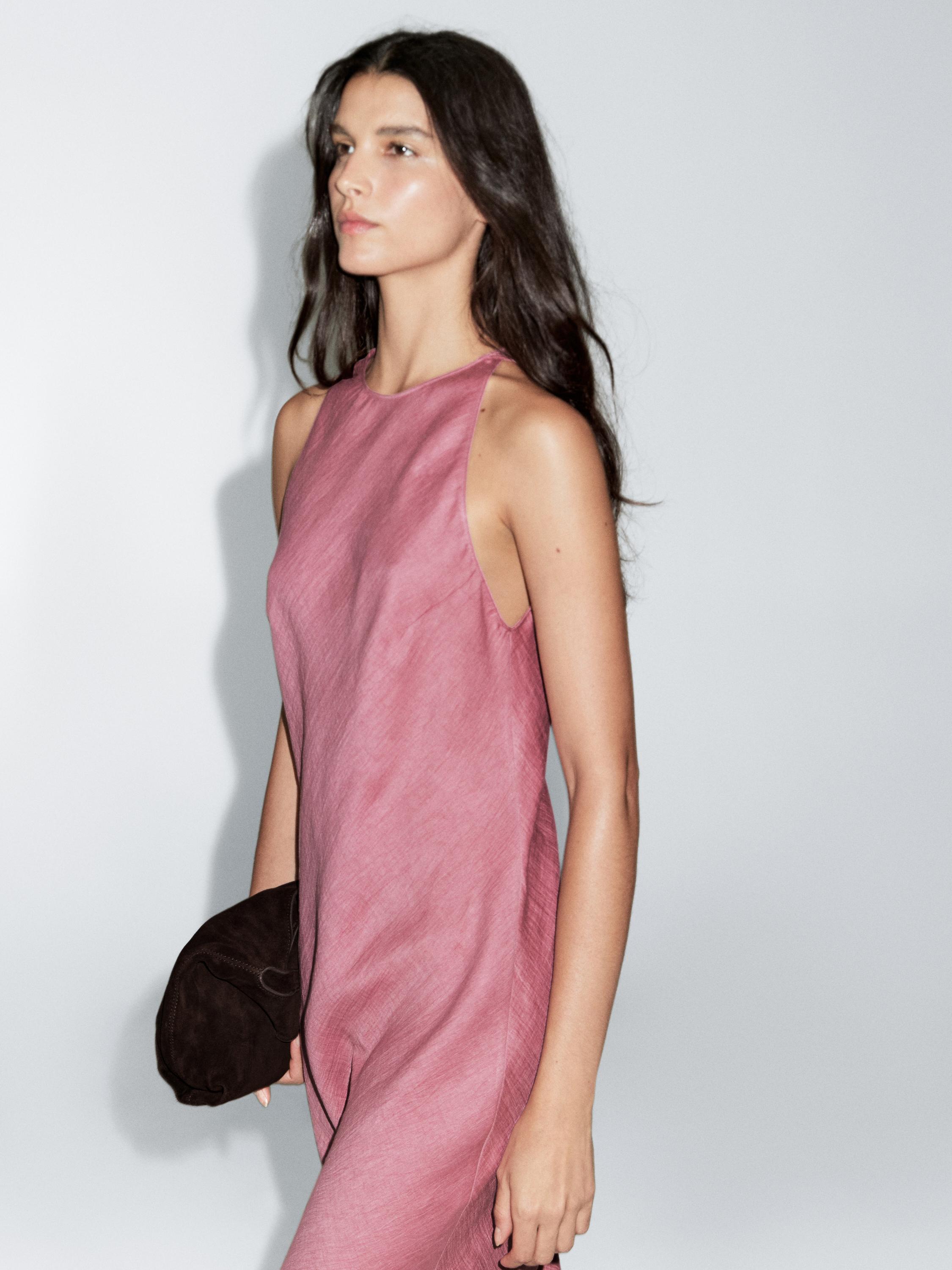 Vestido largo cuello halter