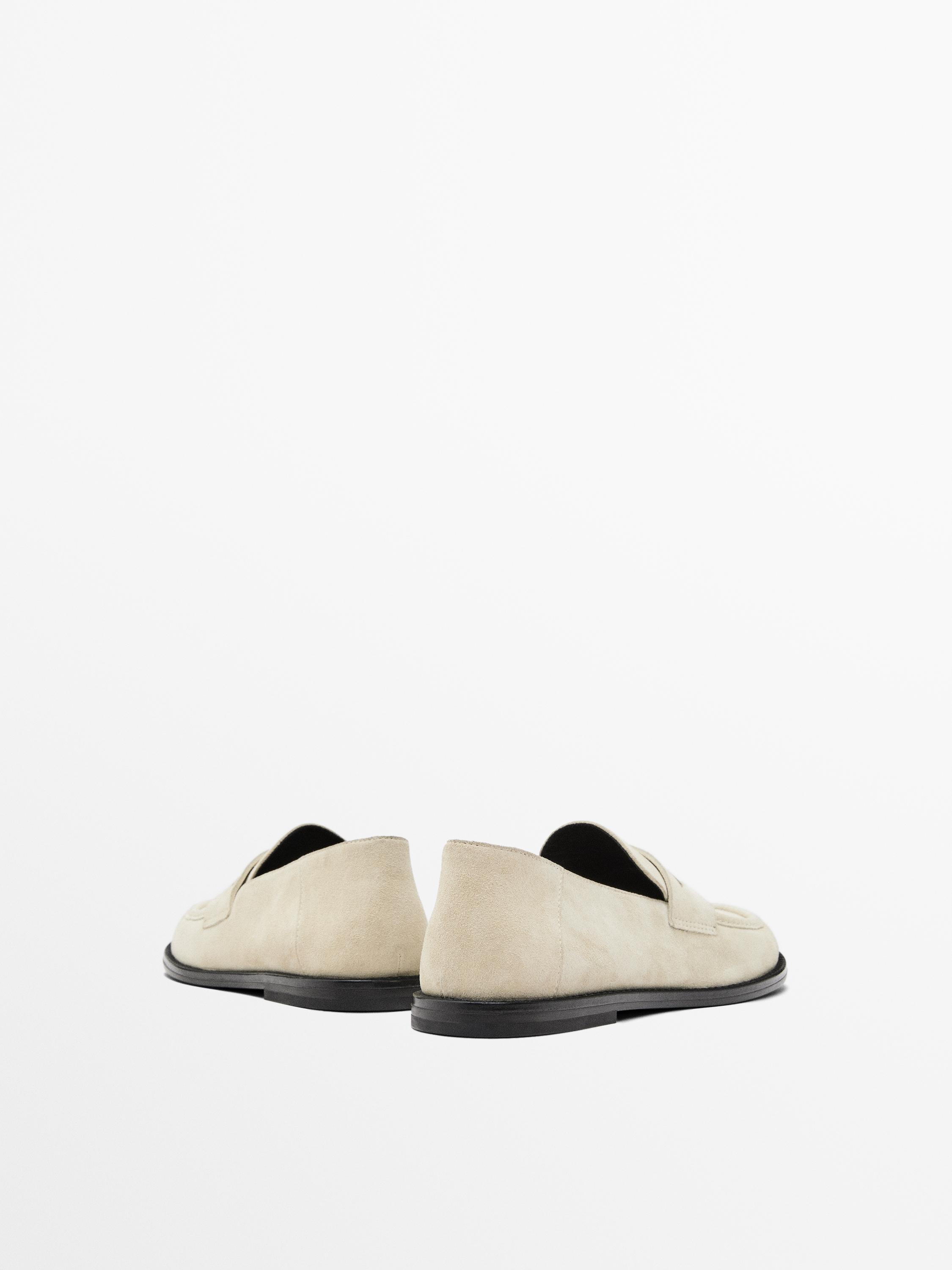 Mocassins croûte de cuir