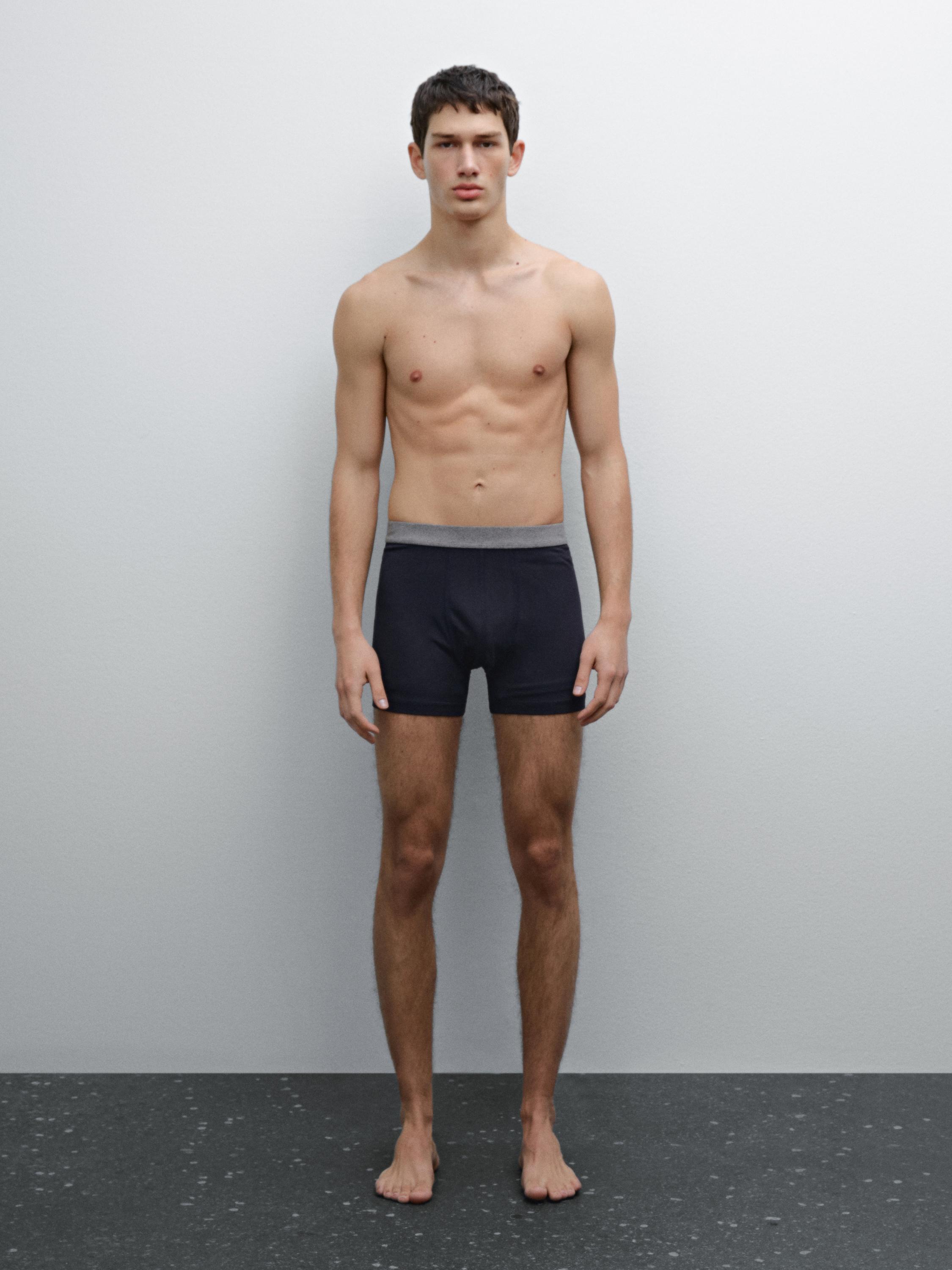 Calzoncillo boxer cinturilla gris