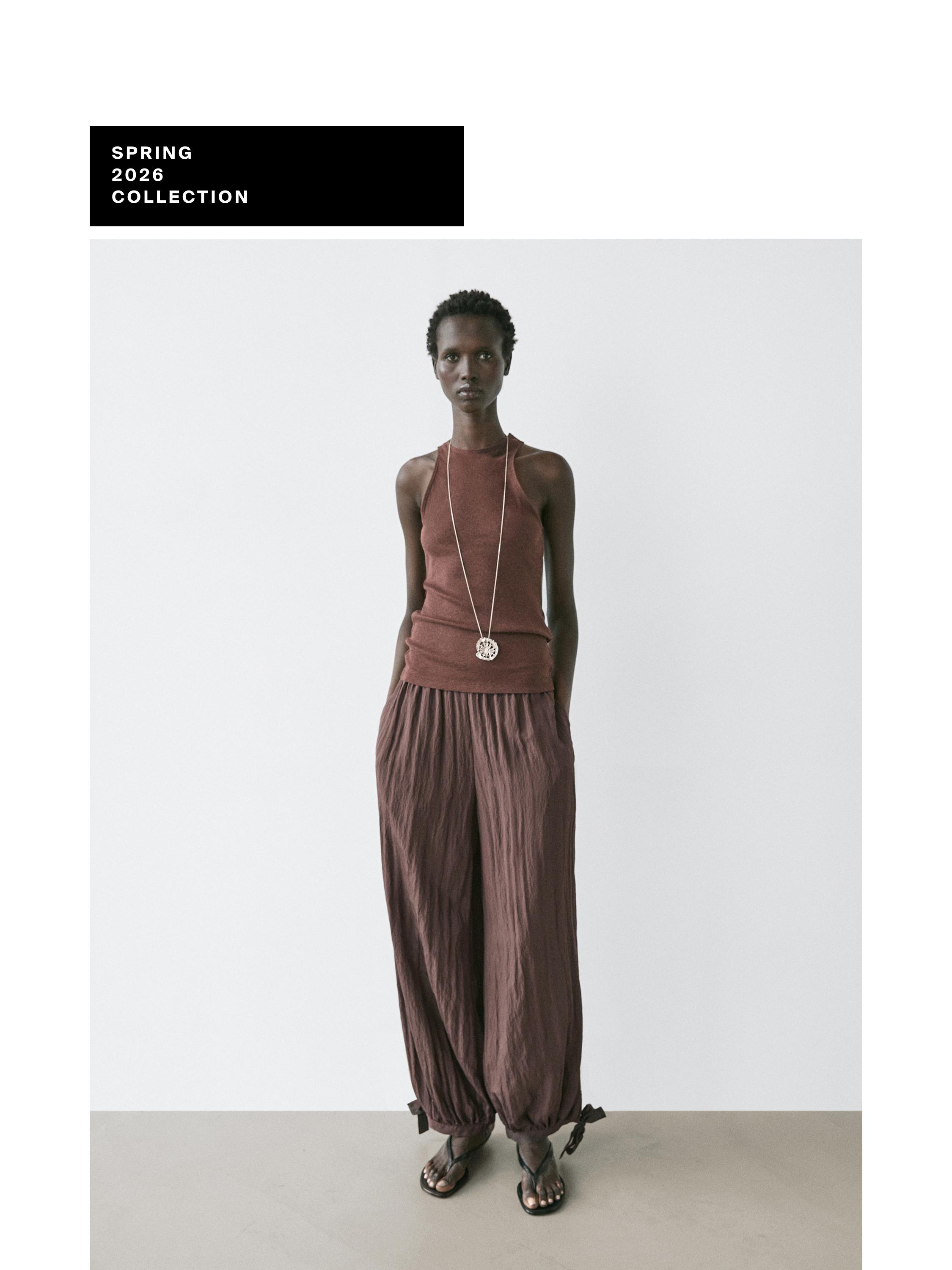 flowing draped pants — MOLE BROWN