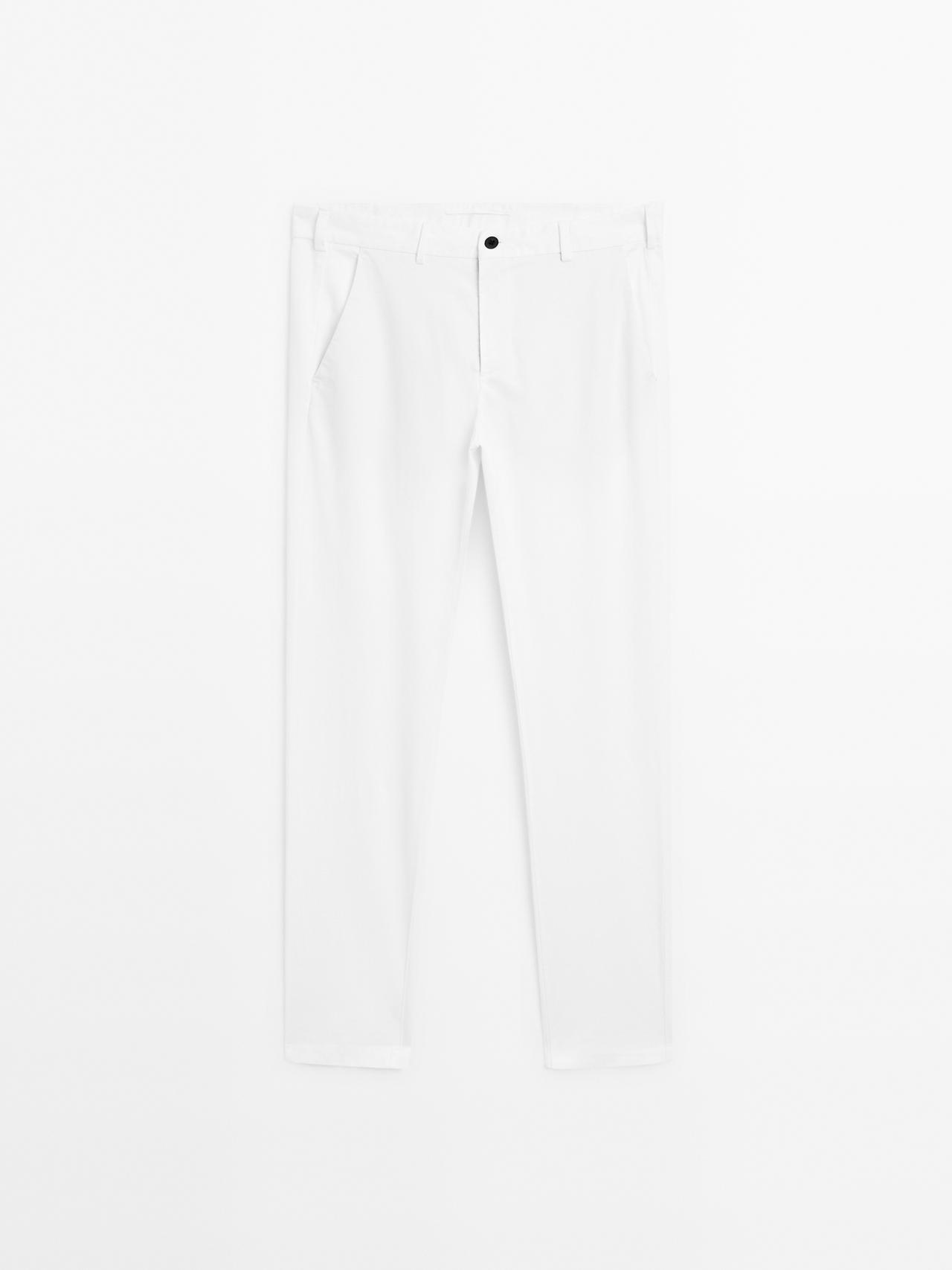 Massimo Dutti - Herre - Slim Fit Bukser - Hvid - 40