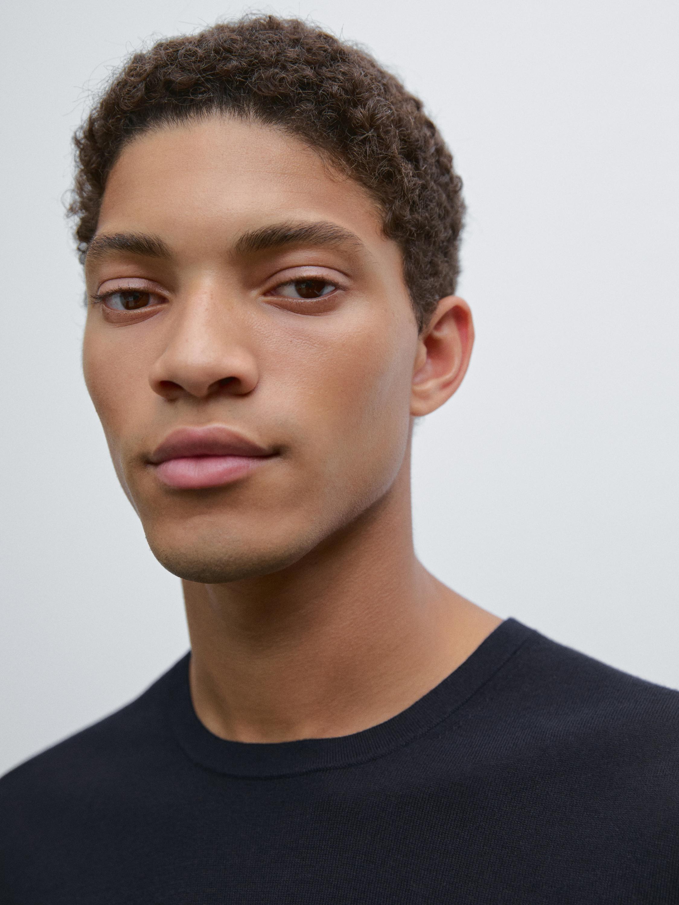 Pulover din tricot de bumbac cu mânecă lungă