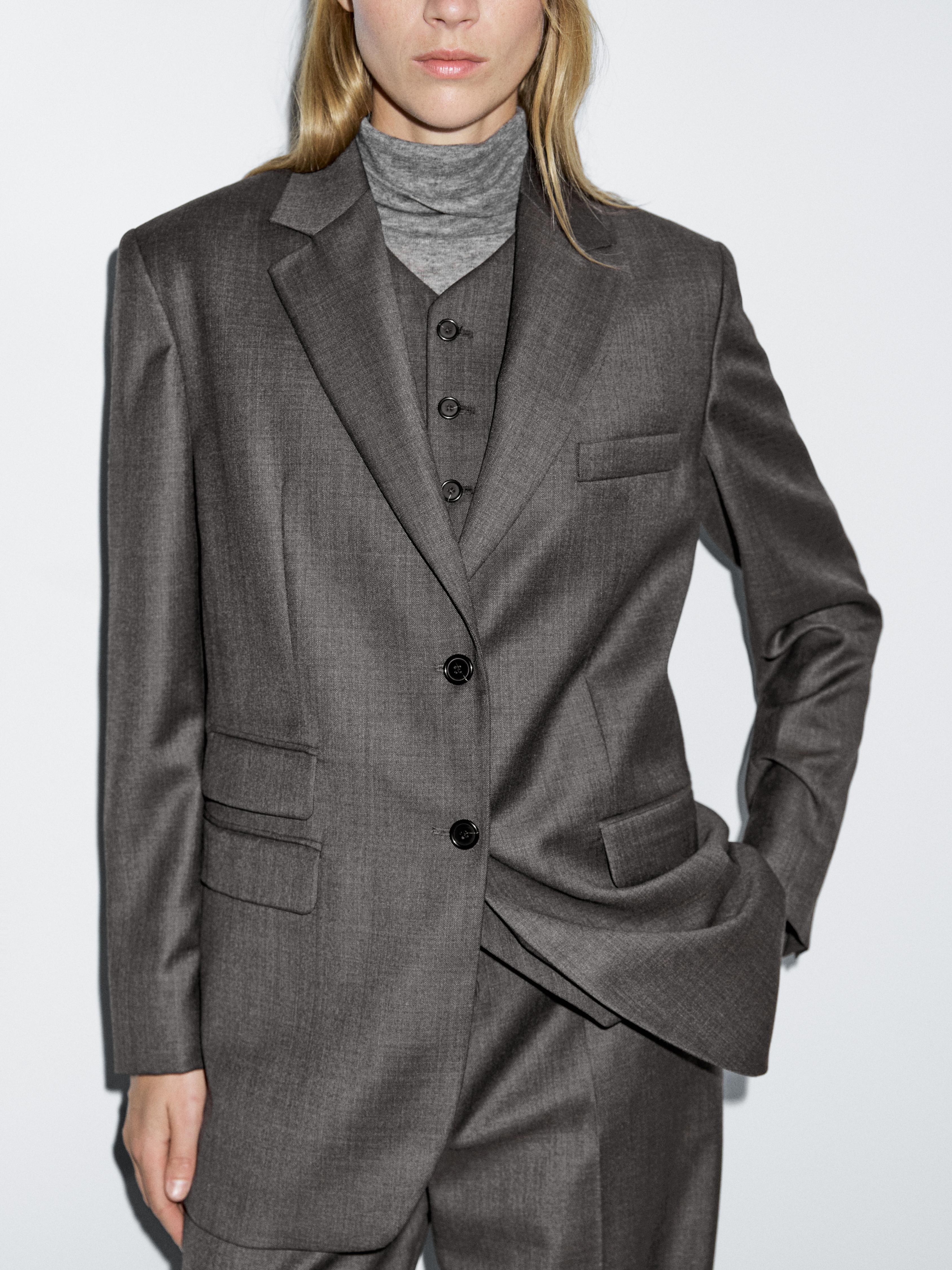 100% wool suit blazer