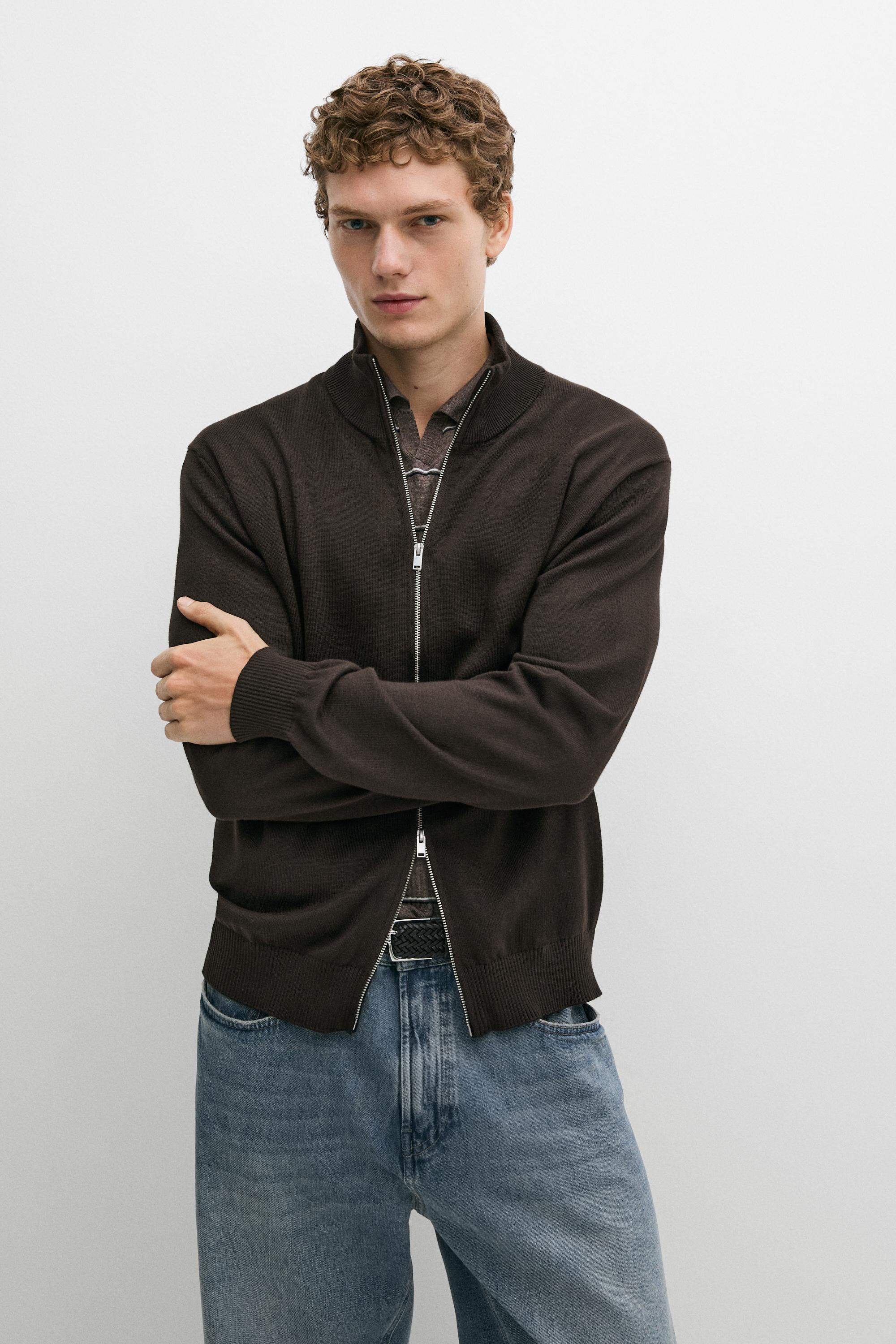 100% cotton knit cardigan