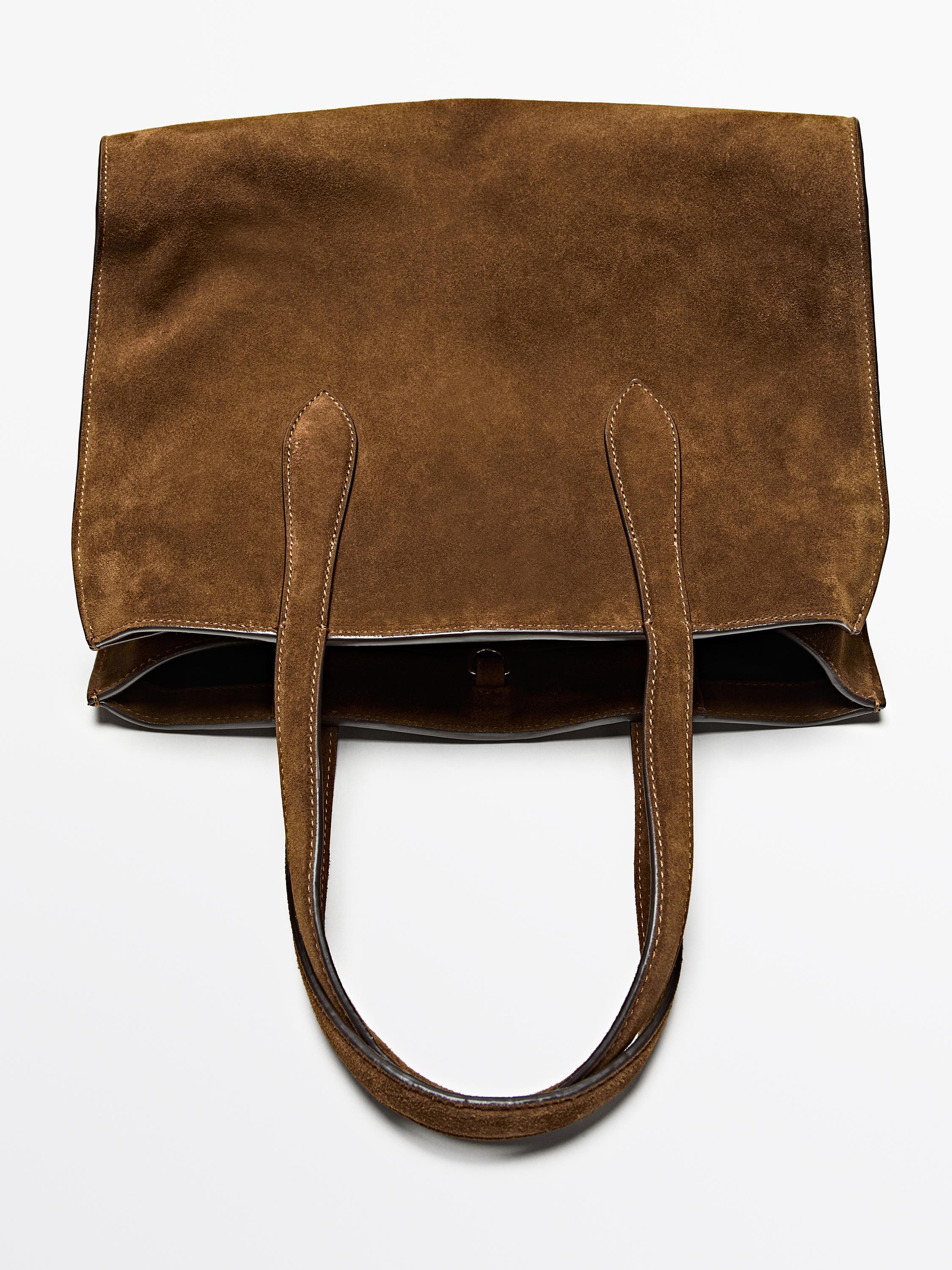 Sac icon moyen format en croûte de cuir