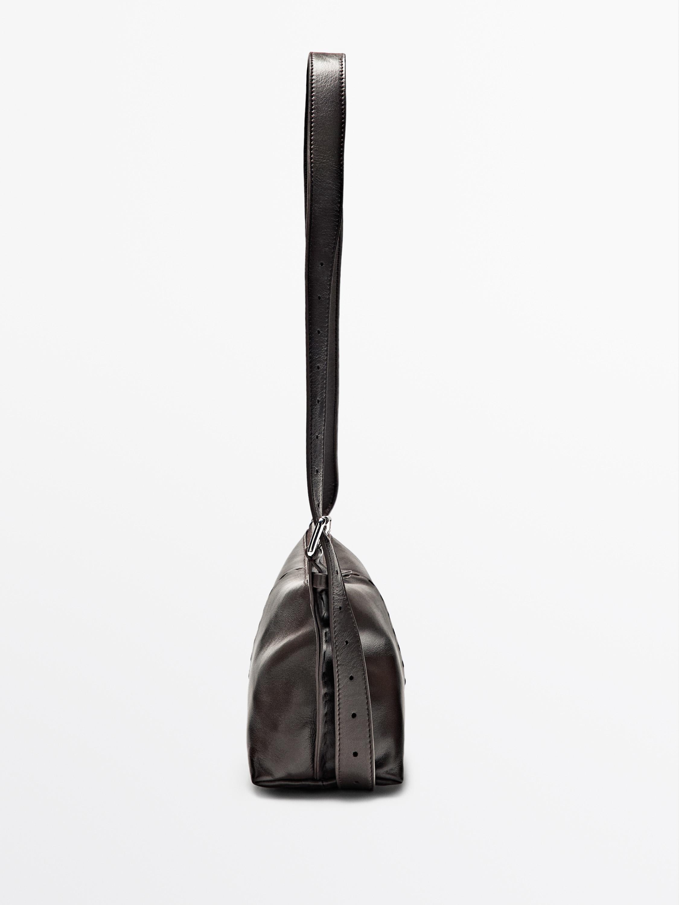Nappa leather mini crossbody bag