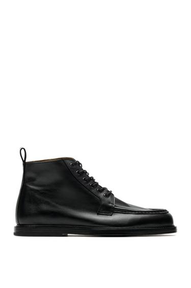 Soft leather lace-up ankle boot - LIMITED EDITION — BLACK 5