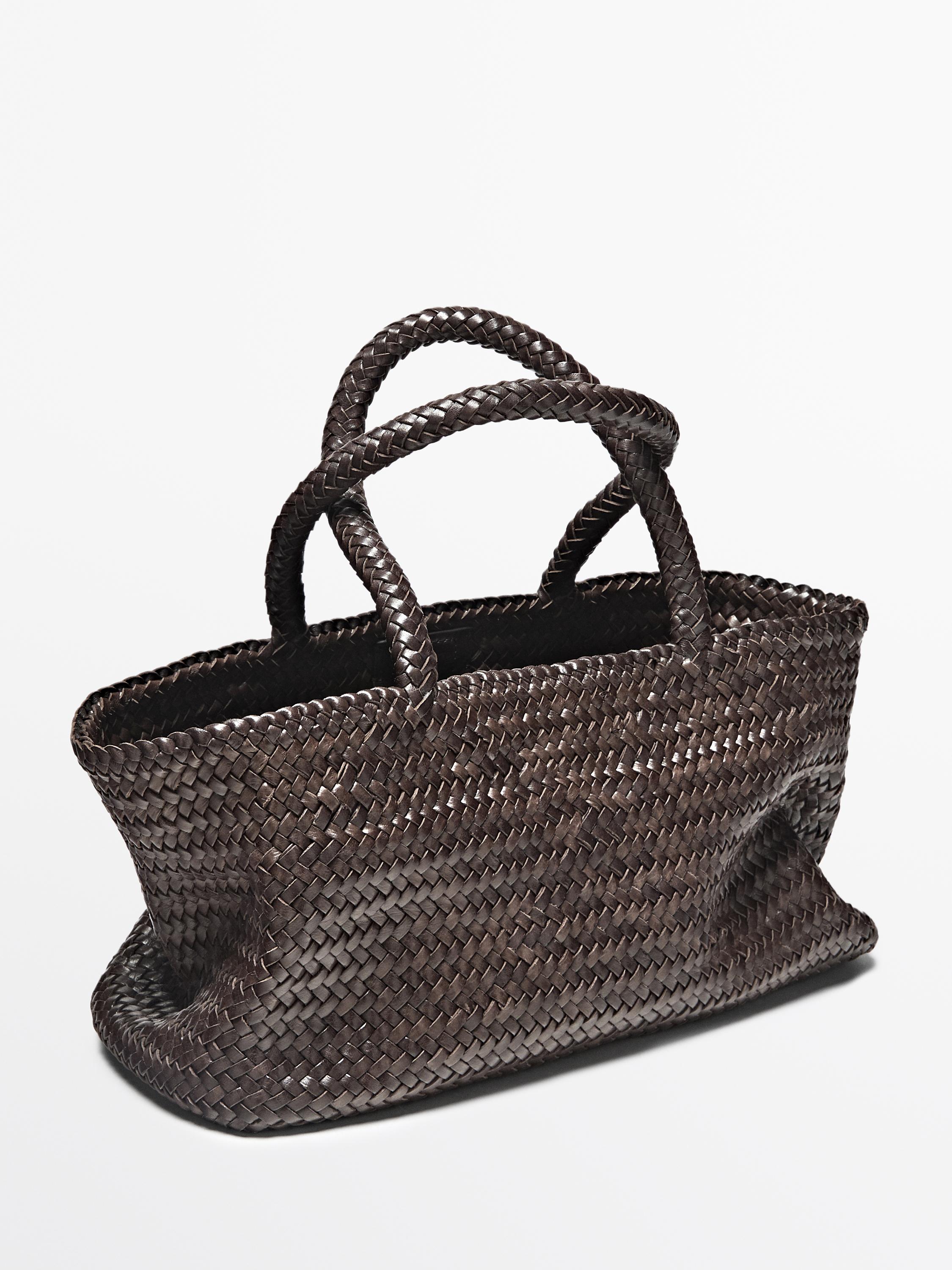 Orta boy örgülü tote çanta