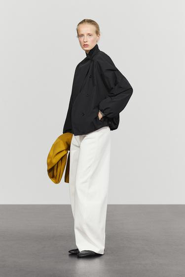 Technical bomber jacket with side button — BLACK 8