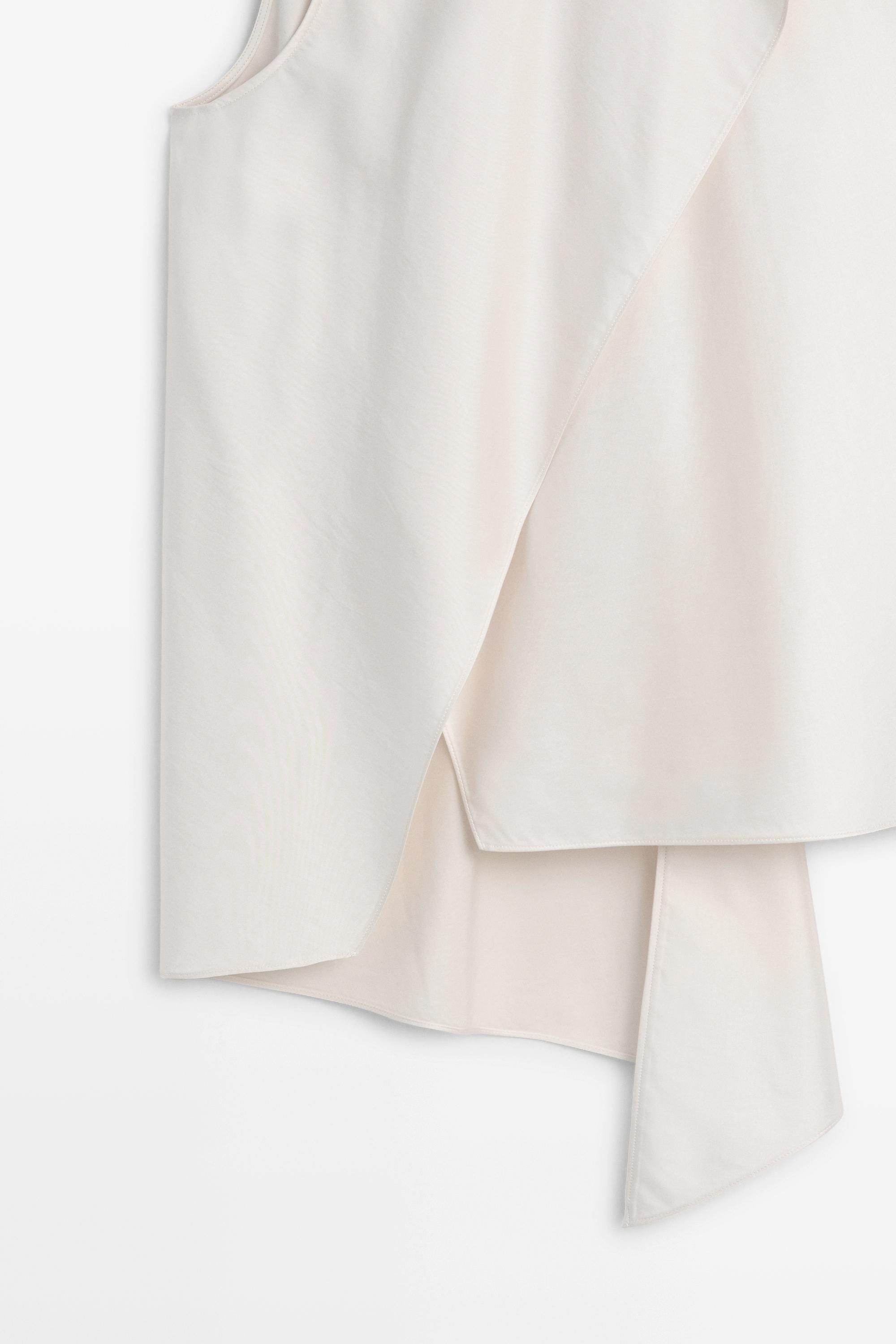 Asymmetric wrap top - STUDIO — CREAM