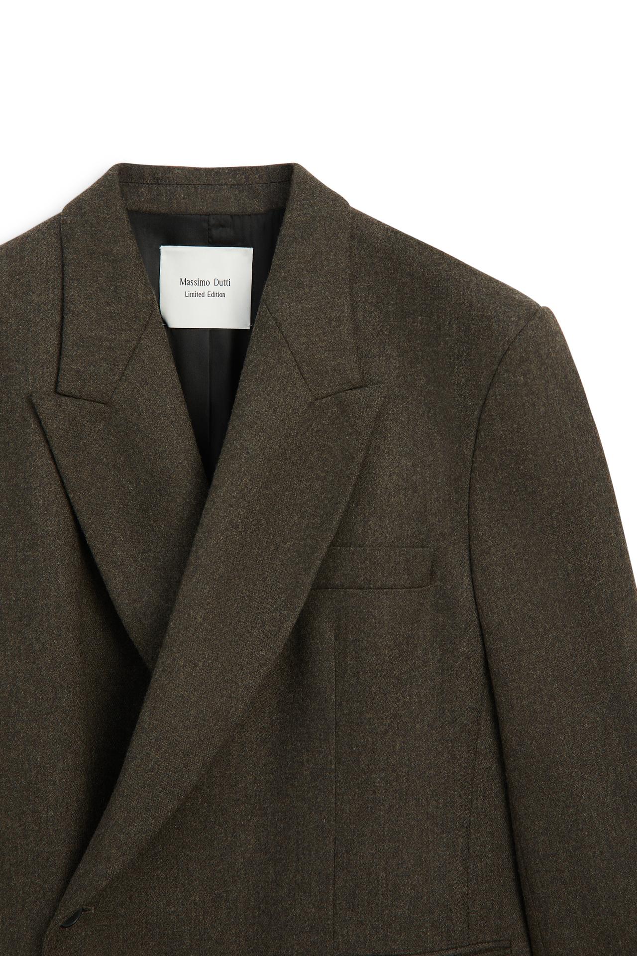 Oversize double-breasted long coat - LIMITED EDITION — OLIVE