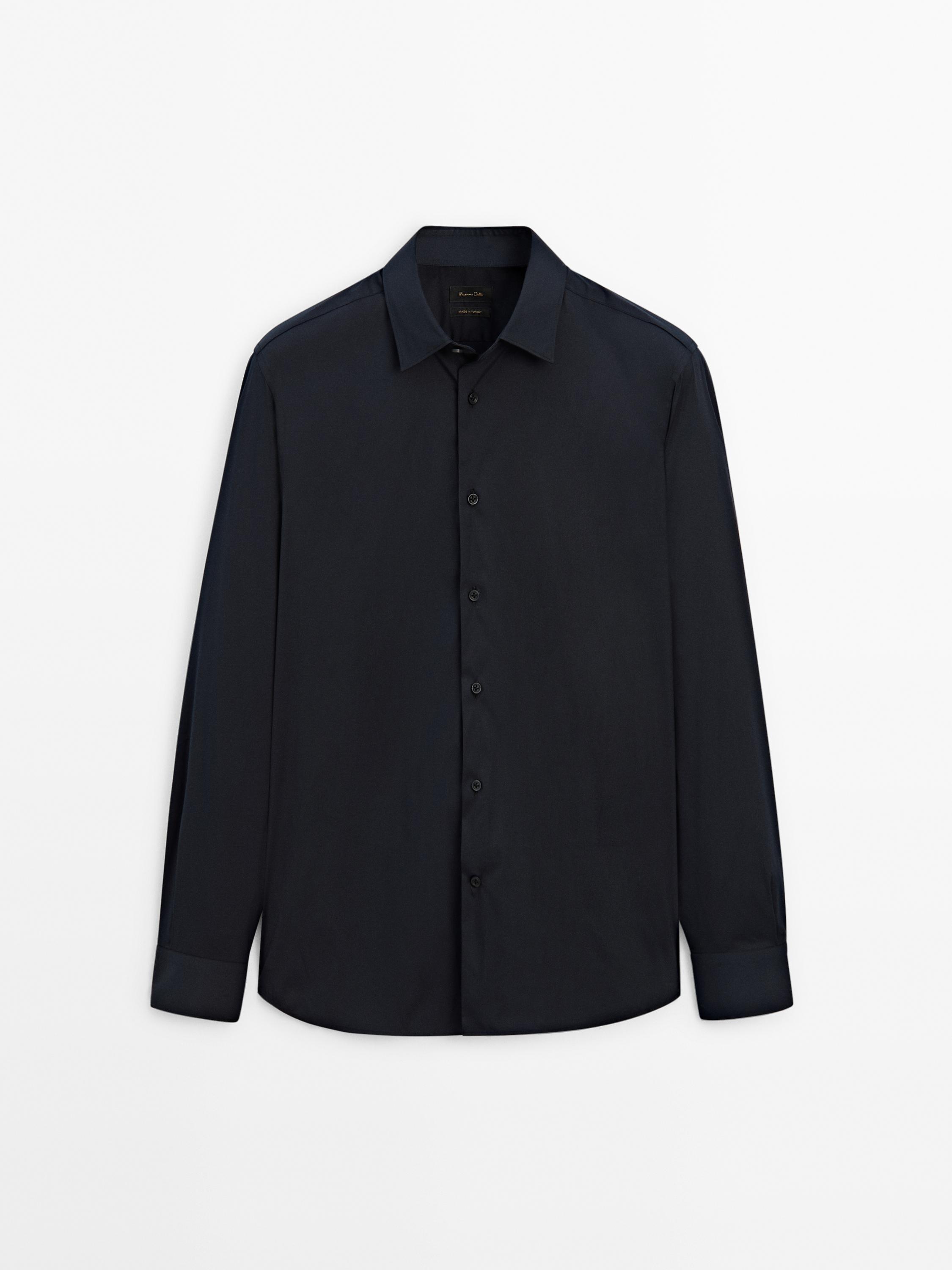 Slim fit stretch overhemd